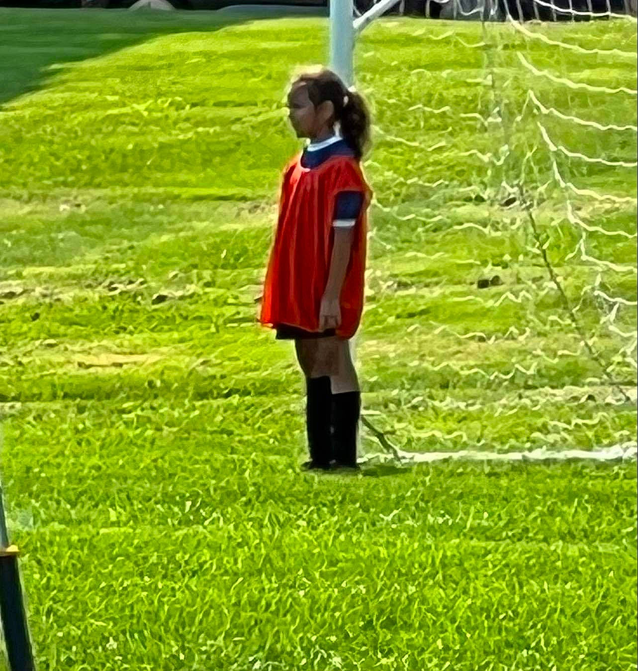 Maria is registered to the contest to win money with this photo: ball_game, competition_event, field, flooring, grass, grass_family, grassland, groundcover, leisure, meadow, people_in_nature, person, plant, player, recreation, shrub, sport_venue, sports, stadium, team_sport