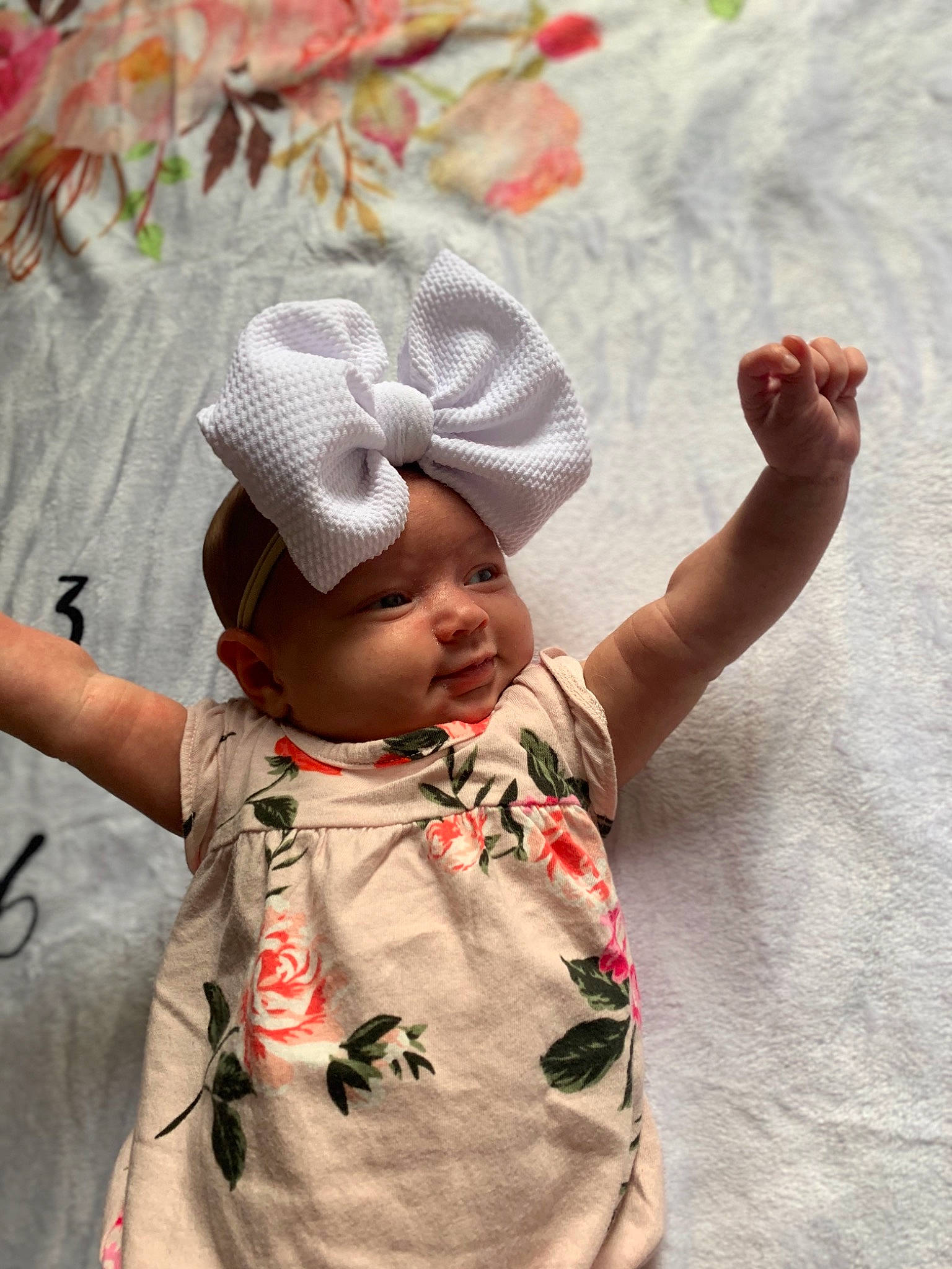 Charleigh joined the competition — help win amazing prizes! baby, bonnet, child, fashion_accessory, hat, headgear, headwear, pattern, person, pink, play, smile, sun_hat, toddler
