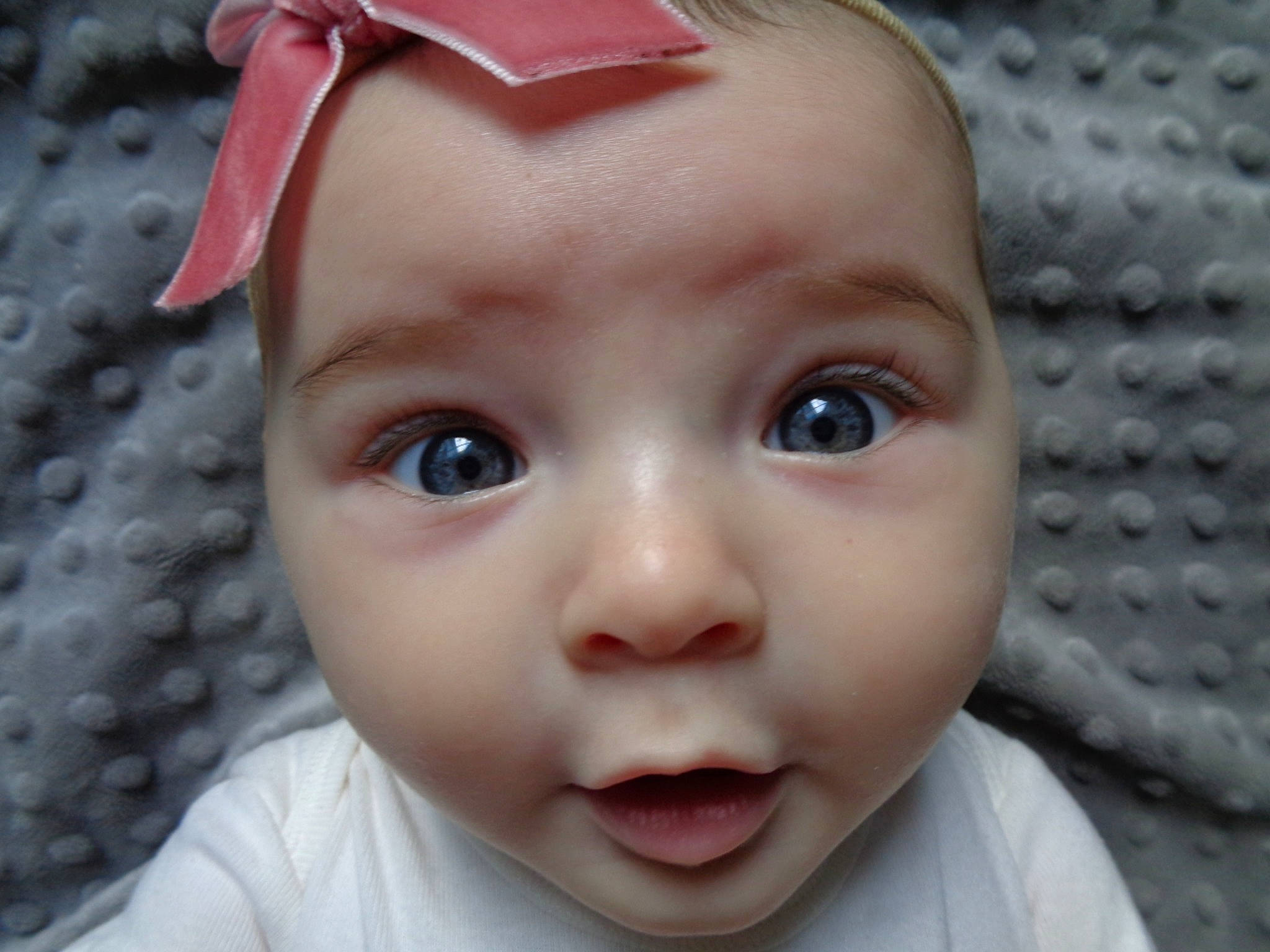 Adaleigh joined the competition — help win amazing prizes! baby, baby_making_funny_faces, cheek, child, chin, close_up, ear, eye, eyebrow, eyelash, face, facial_expression, forehead, head, headwear, lip, mouth, nose, person, skin