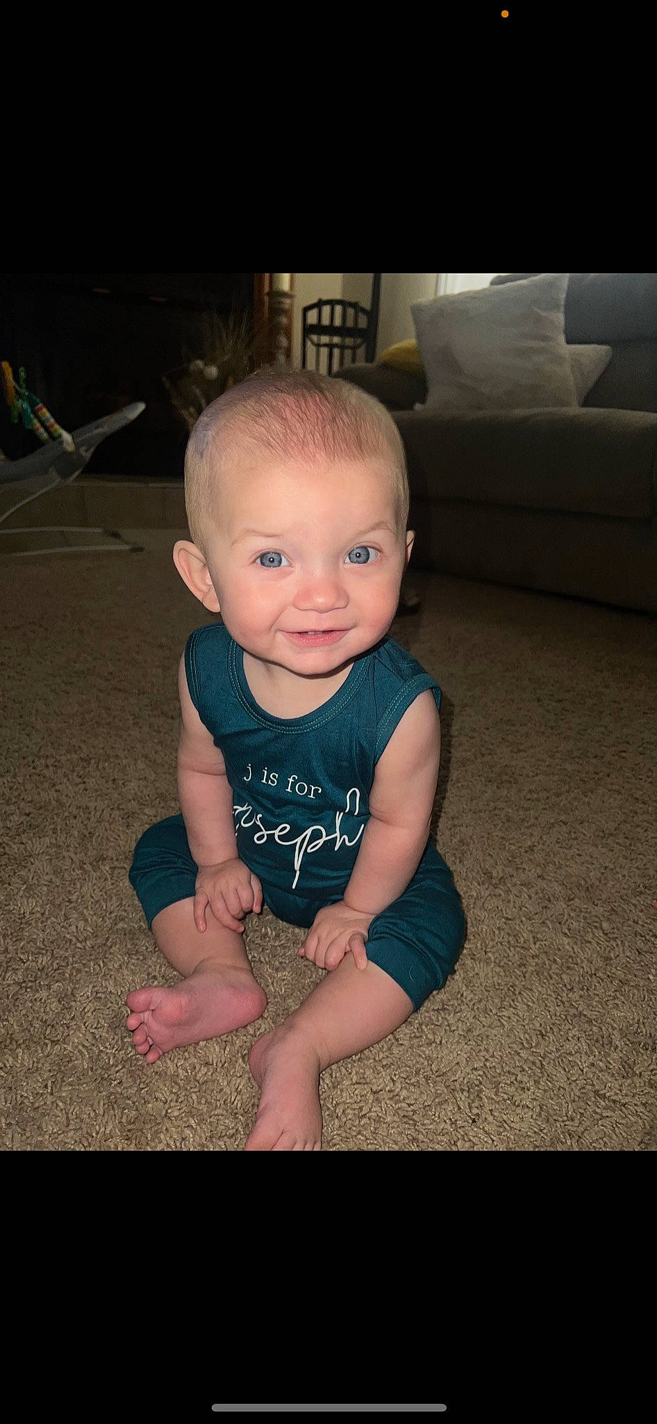 Joseph is registered to the contest to win money with this photo: arm, baby, baby_toddler_clothing, cheek, chin, cool, eye, finger, flash_photography, floor, flooring, fun, hand, happy, iris, joy, leg, mouth, person, skin