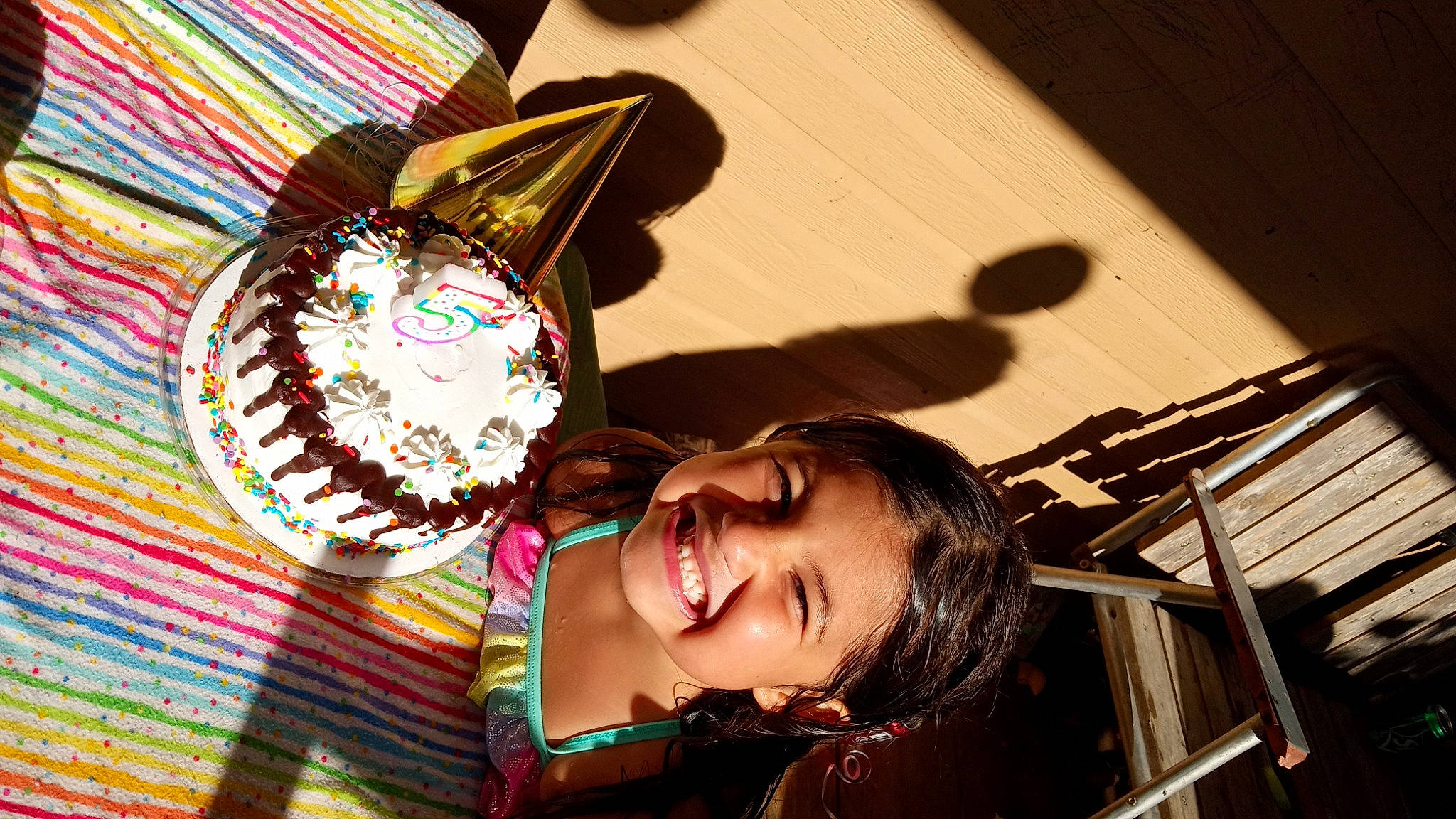 Aubriella is registered to the contest to win money with this photo: child, circle, event, eyewear, facial_expression, fashion_accessory, flash_photography, fun, happy, jewellery, joy, laugh, leisure, magenta, mouth, pattern, person, room, smile, vacation