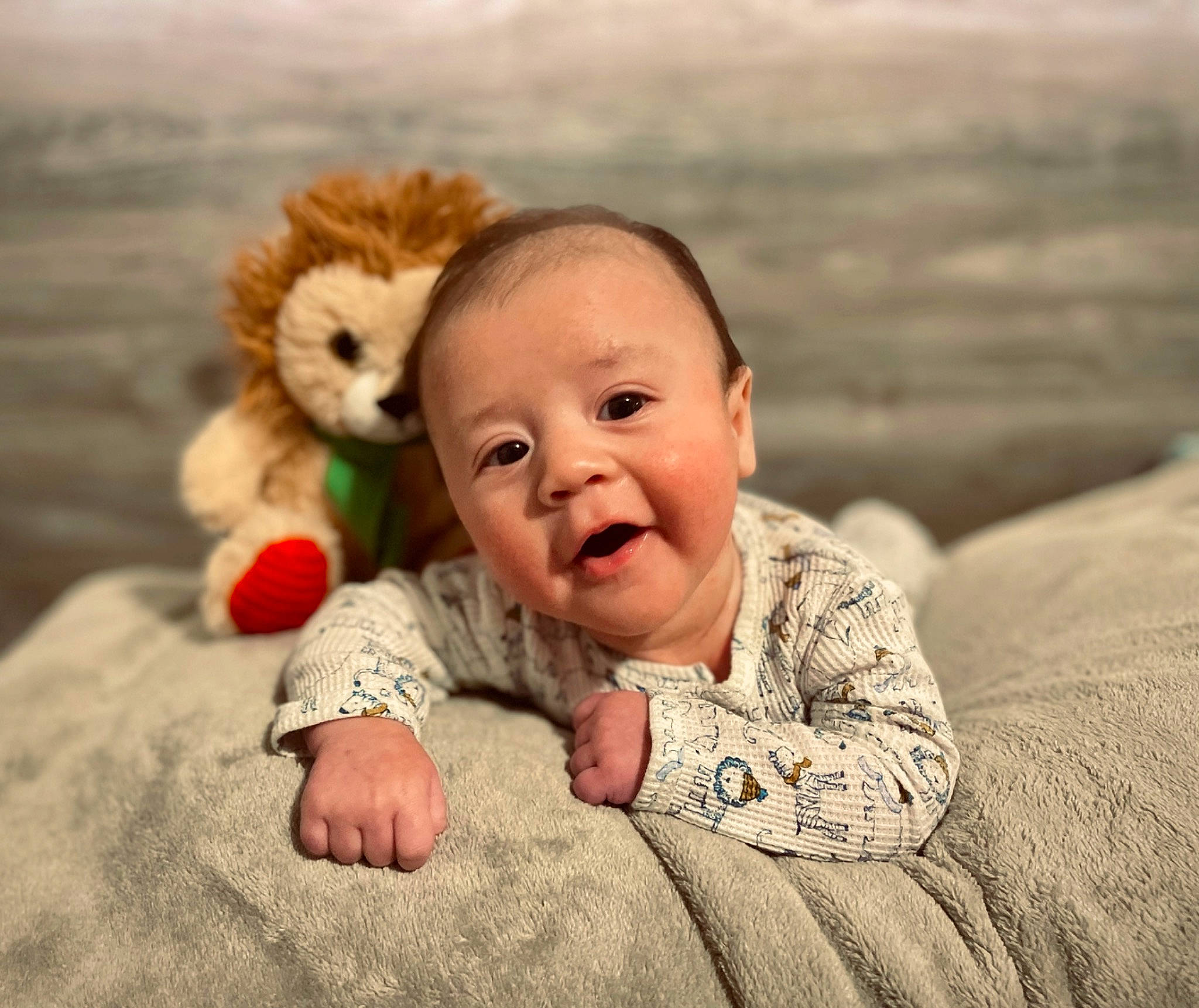 Allen joined the competition — help win amazing prizes! baby, baby_toddler_clothing, child, comfort, flash_photography, fun, grass, happy, landscape, nose, people_in_nature, person, plush, sitting, skin, smile, stuffed_toy, teddy_bear, toddler, toy