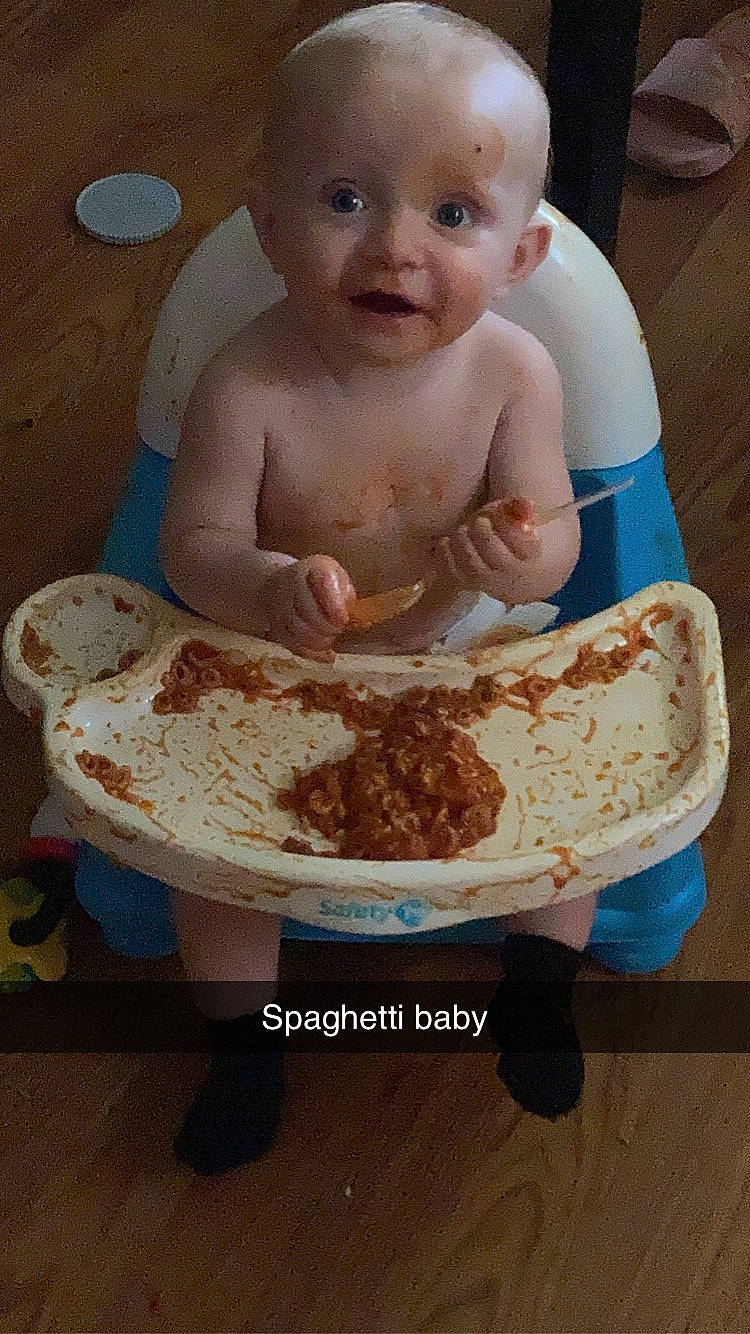 Xander joined the competition — help win amazing prizes! art, baby, baby_food, bathing, bowl, ceramic, child, comfort_food, dishware, food, happy, head, ingredient, jaw, person, porcelain, recipe, serveware, smile, tableware