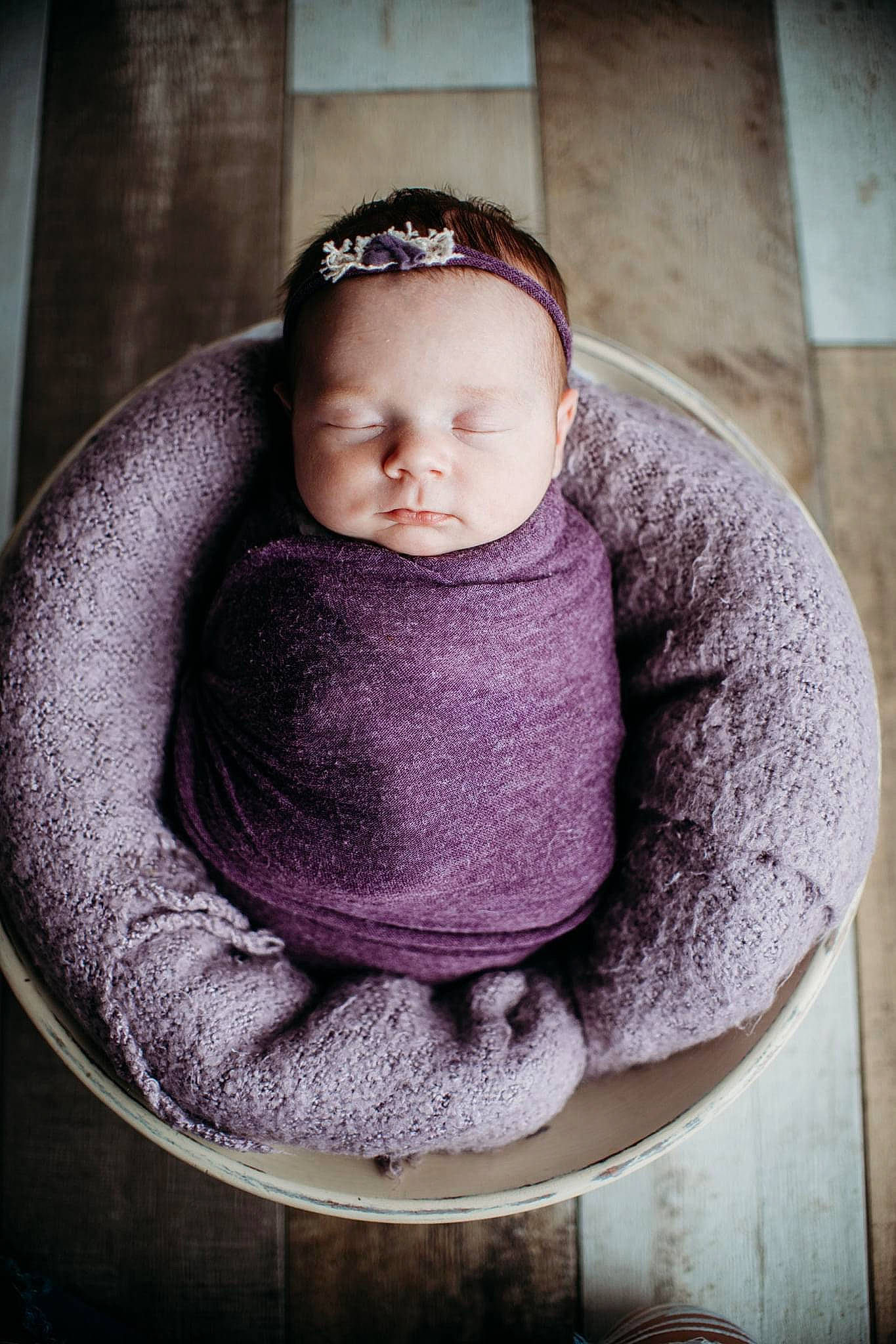 Baylee joined the competition — help win amazing prizes! art, baby, baby_toddler_clothing, cap, cheek, comfort, eye, flash_photography, head, headgear, jewellery, knit_cap, lip, neck, purple, sleeve, textile, toddler, wood, woolen