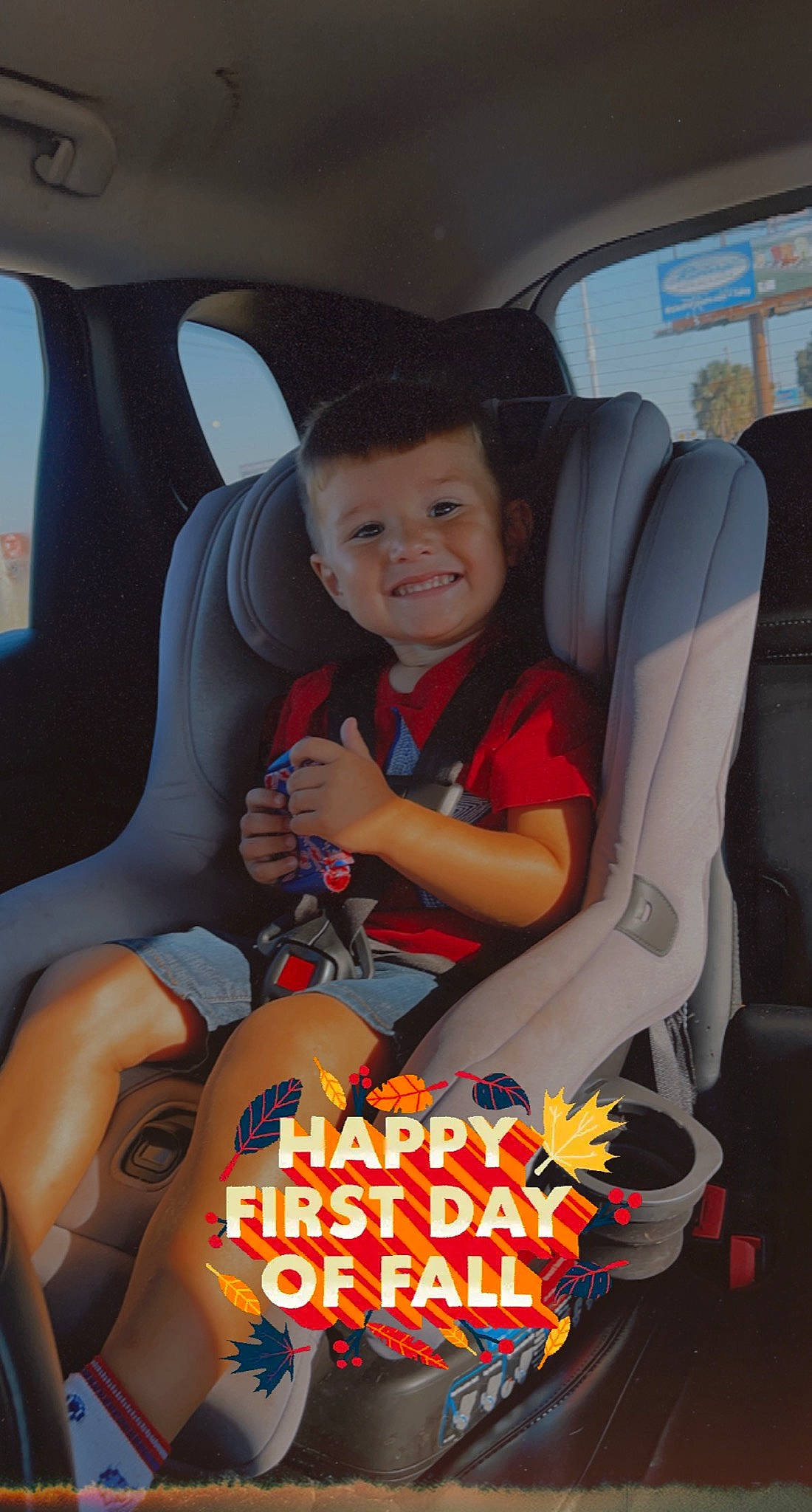 Sterling joined the competition — help win amazing prizes! auto_part, automotive_design, automotive_exterior, car, car_seat, car_seat_cover, child, comfort, family_car, fun, head_restraint, joy, motor_vehicle, person, seat_belt, smile, steering_part, steering_wheel, thumb, toddler