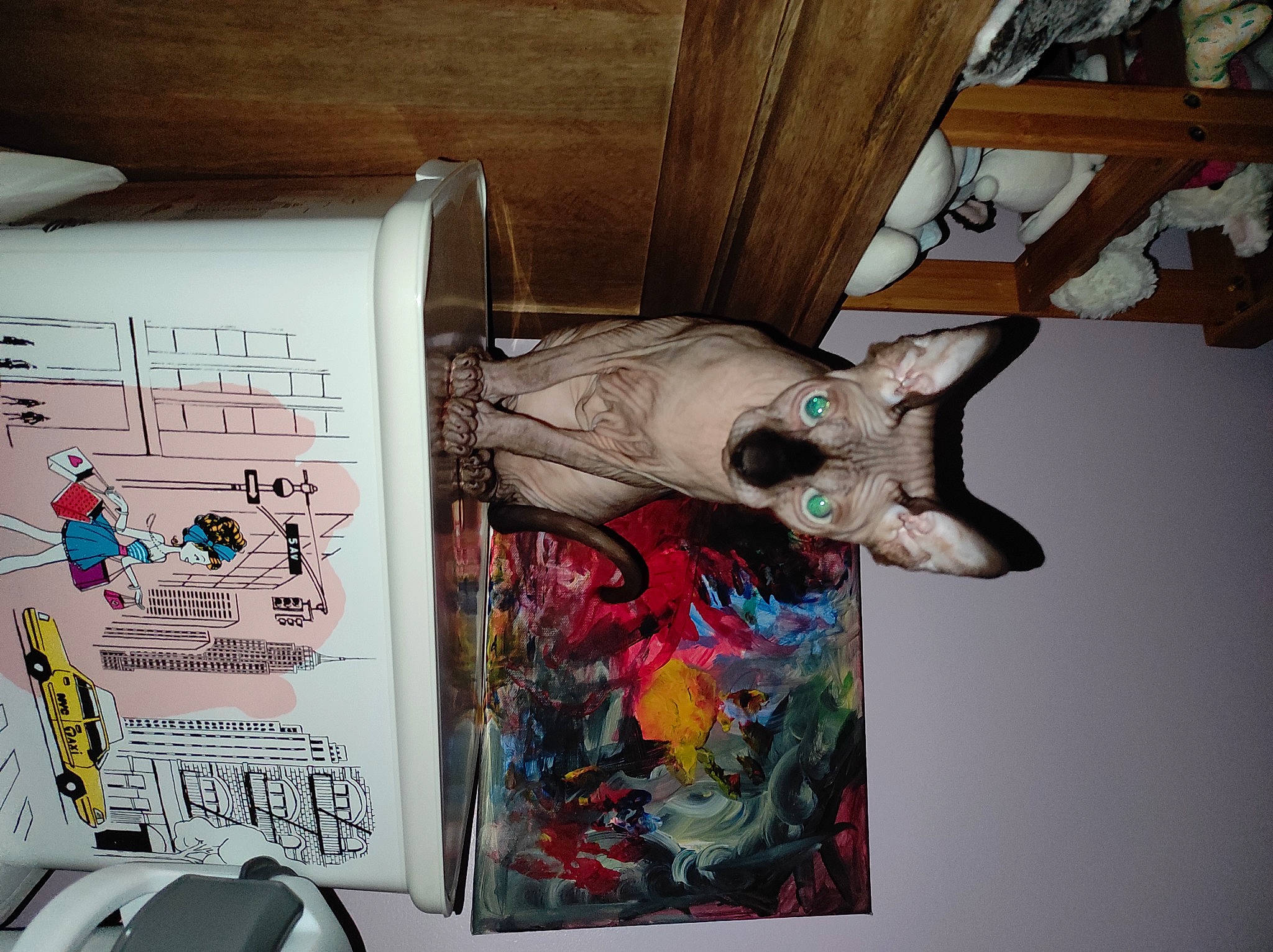 Felina a rejoint le concours — aidez-le/la à gagner de superbes lots ! art, automotive_design, carmine, collection, drawing, fiction, fictional_character, font, graphic_design, graphics, illustration, ink, input_device, mouse, painting, peripheral, room, street_art, visual_arts, wood