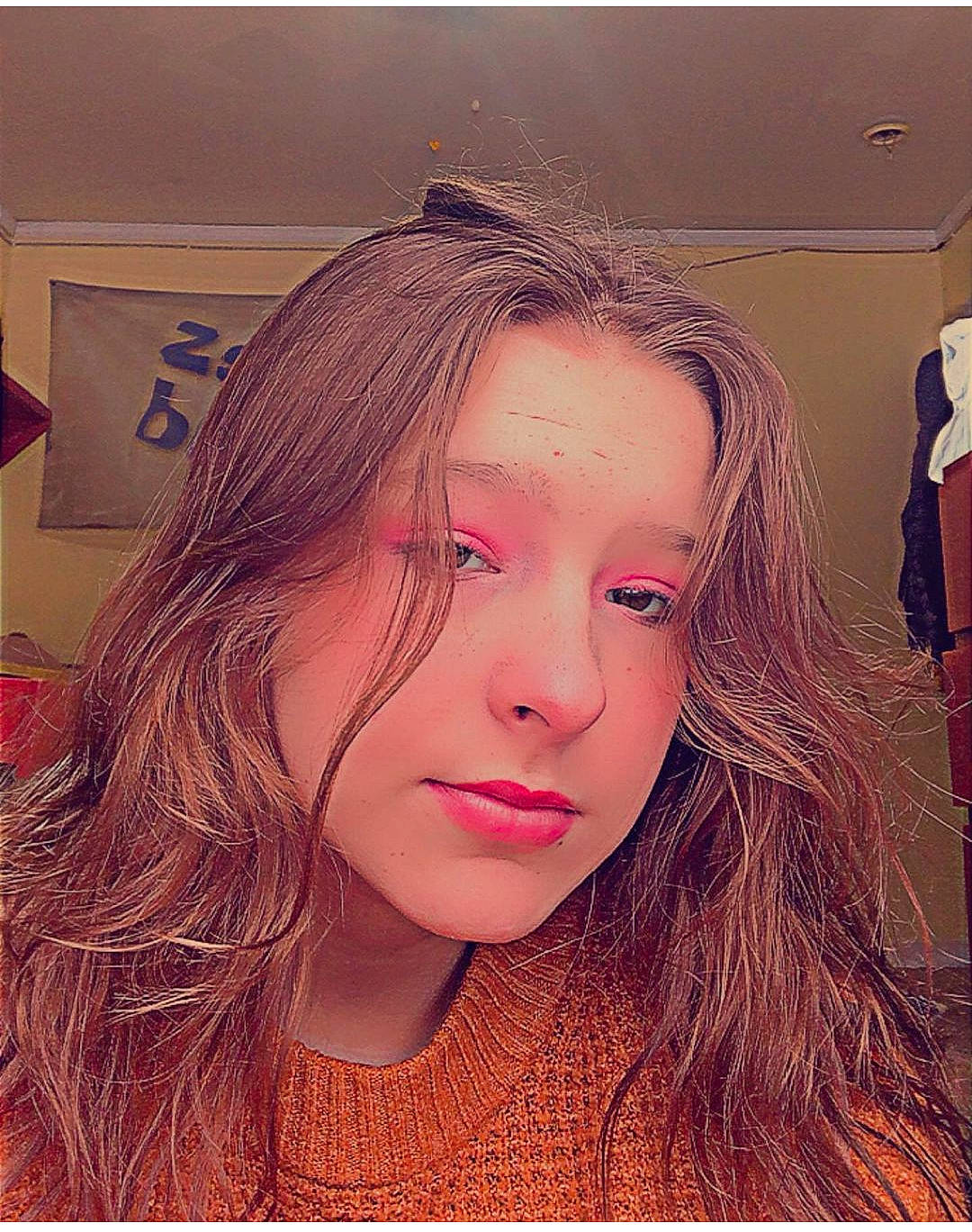 Haylee is registered to the contest to win money with this photo: bangs, cheek, chin, eyebrow, eyelash, flash_photography, hair, hairstyle, happy, jaw, lace_wig, layered_hair, lip, liver, long_hair, makeover, neck, nose, person, step_cutting