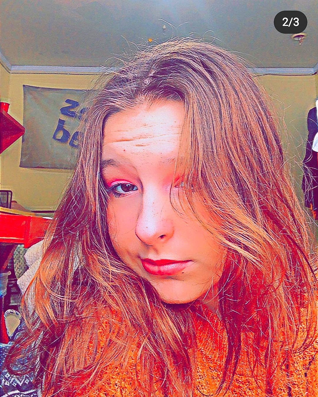 Haylee joined the competition — help win amazing prizes! bangs, black_hair, cheek, chin, cool, eyebrow, eyelash, forehead, iris, jaw, layered_hair, lip, liver, long_hair, mouth, neck, nose, person, skin, step_cutting