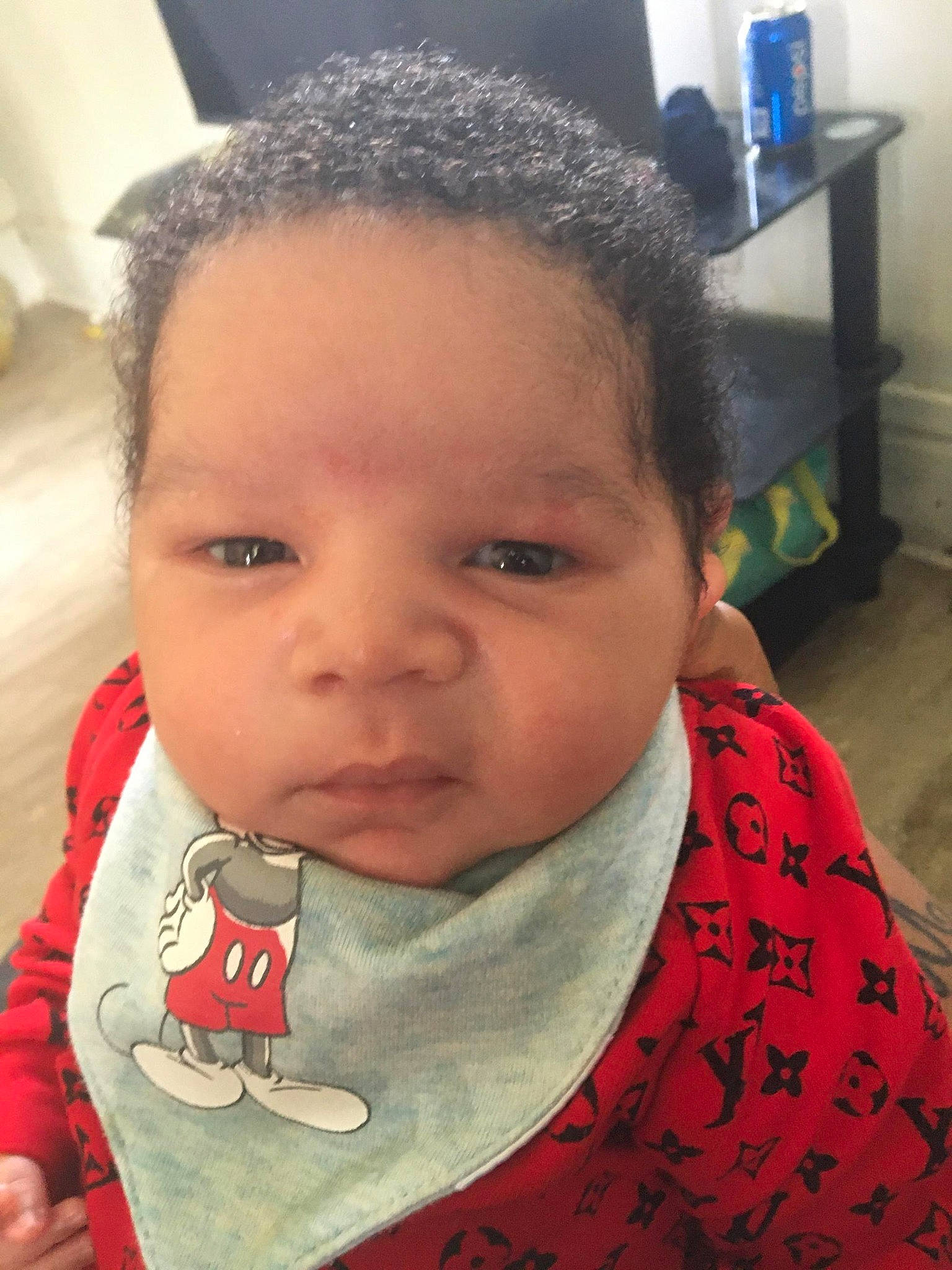 King joined the competition — help win amazing prizes! baby_toddler_clothing, cheek, chin, ear, eye, eyebrow, eyelash, facial_expression, forehead, hairstyle, happy, iris, jaw, lip, mouth, neck, nose, organ, person, skin