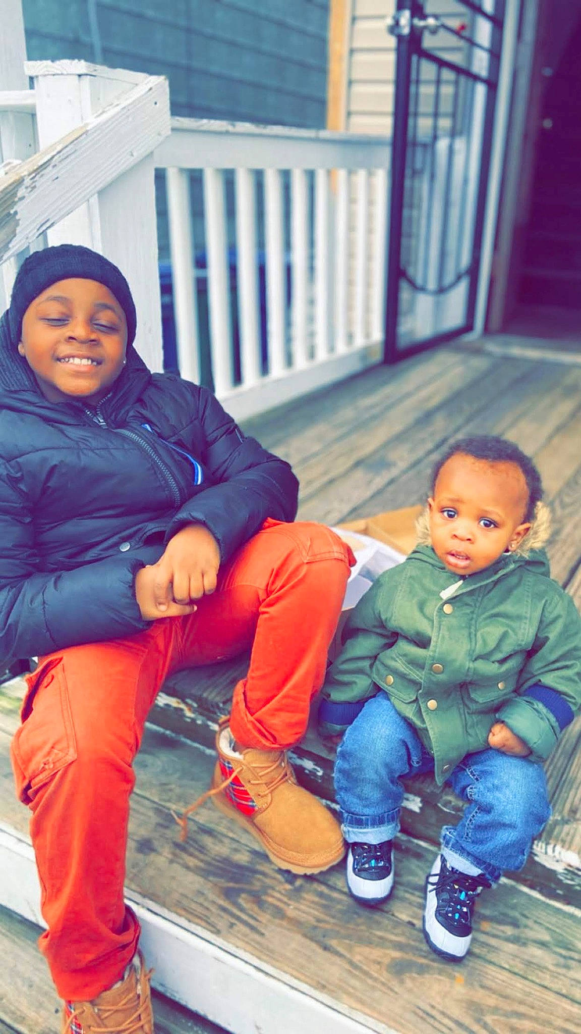 Delorian joined the competition — help win amazing prizes! baby, cheek, child, family, fun, headwear, jeans, joy, outerwear, people, person, play, shoe, sitting, smile, toddler