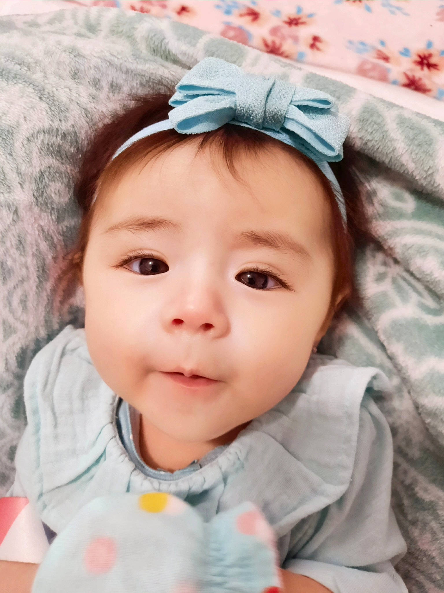 Evyanna is registered to the contest to win money with this photo: baby, baby_toddler_clothing, cheek, clothing, eye, eyebrow, eyelash, face, happy, head, iris, lip, nose, outerwear, person, pink, product, skin, sleeve, textile