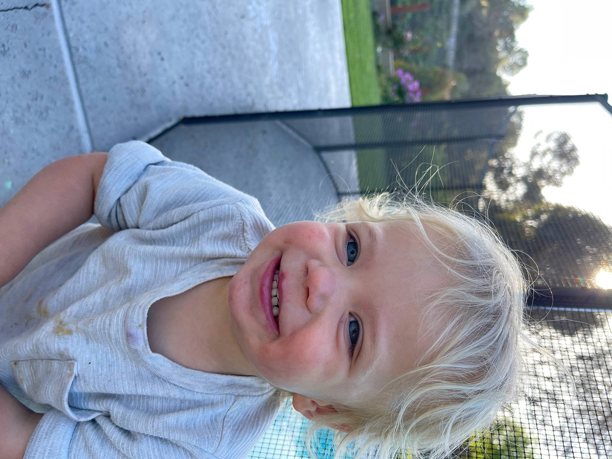 Xavier joined the competition — help win amazing prizes! baby, child, chin, eye, facial_expression, fun, grass, happy, joy, laugh, leisure, lip, mouth, nose, person, plant, skin, sky, smile, toddler