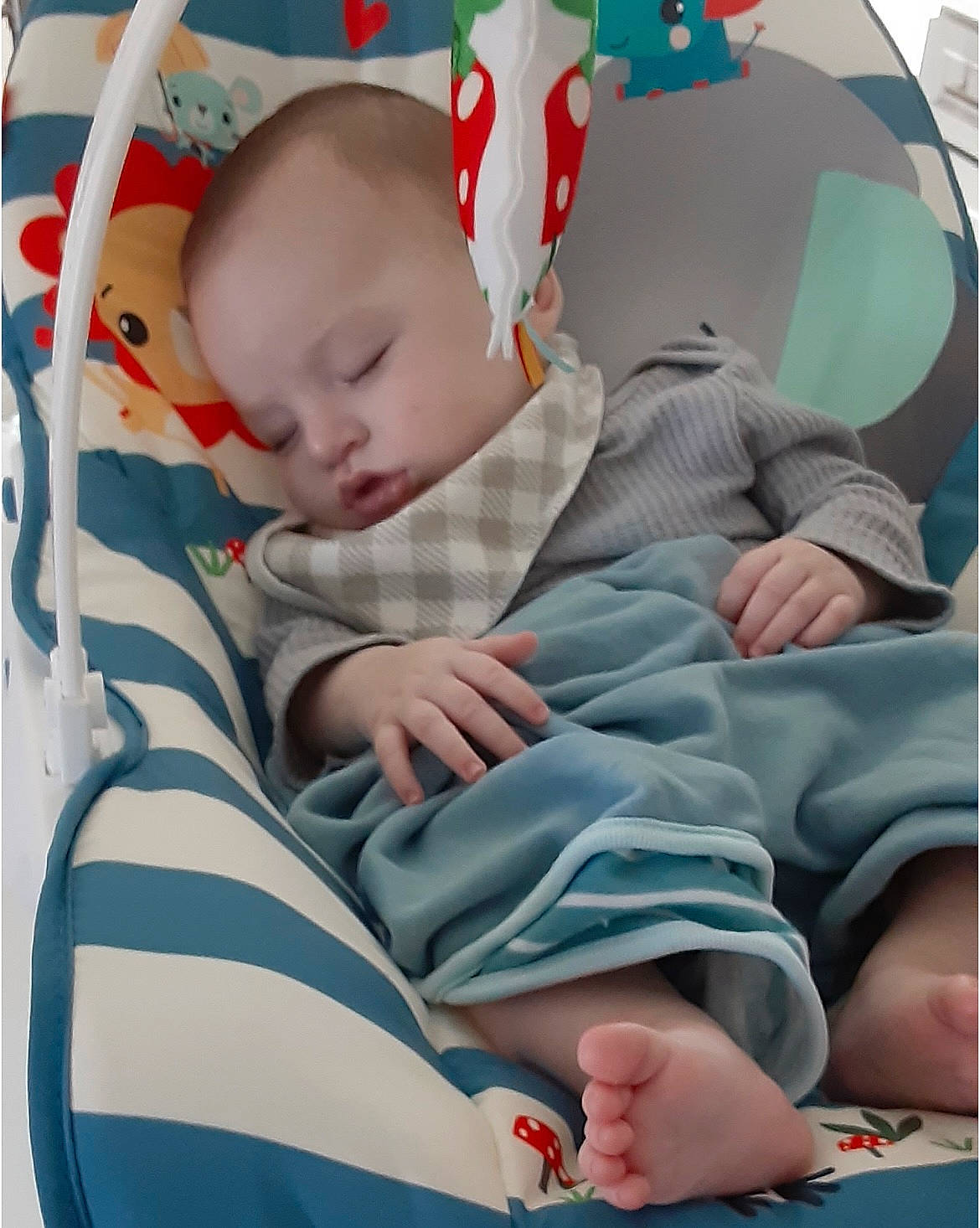 Easton joined the competition — help win amazing prizes! baby, baby_products, baby_sleeping, baby_toddler_clothing, bedding, bedtime, child, comfort, happy, linens, pattern, person, photograph, room, sitting, sleep, sleeve, t_shirt, textile, toddler