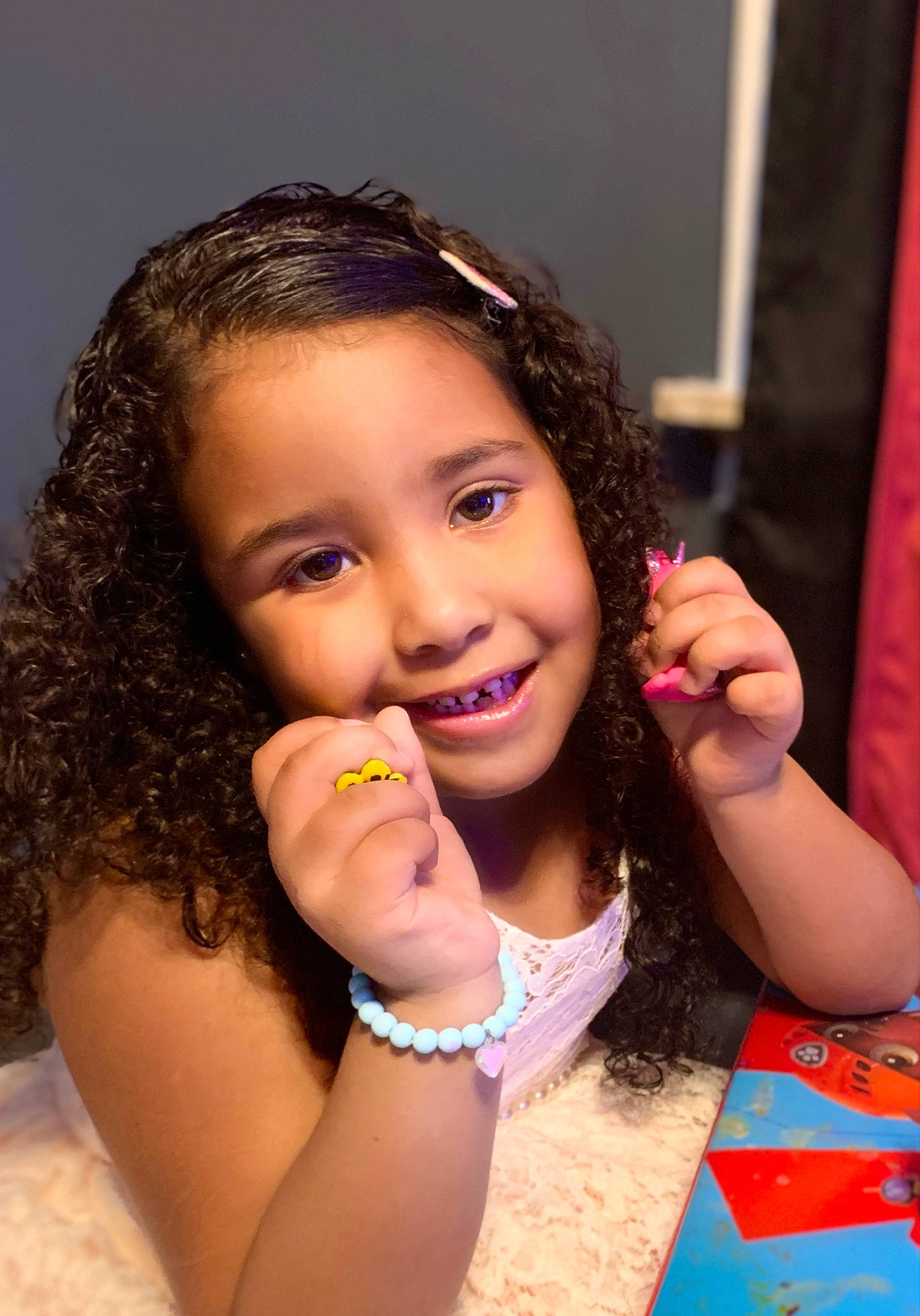 Aubrionna is registered to the contest to win money with this photo: arm, black_hair, cheek, child, eye, eyebrow, eyelash, finger, flash_photography, fun, gesture, hand, happy, joy, leisure, lip, nail, nose, person, skin