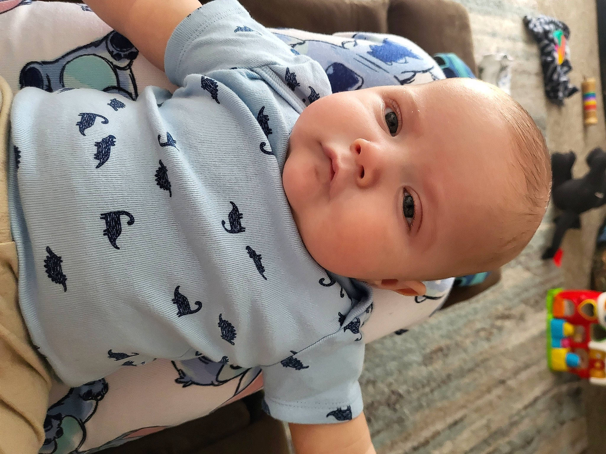 Hyrum joined the competition — help win amazing prizes! baby, baby_products, baby_toddler_clothing, beauty, cheek, chest, child, comfort, cool, grass, happy, leisure, pattern, person, sitting, sleeve, thigh, toddler, toy, wood