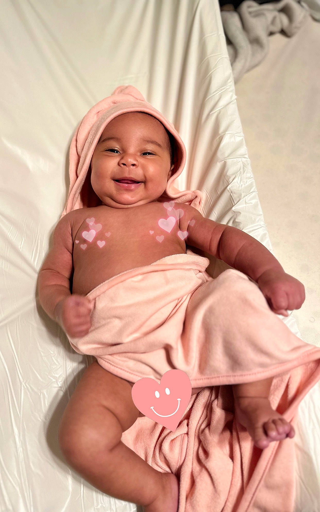 Xíomara joined the competition — help win amazing prizes! abdomen, baby, comfort, dress, eye, eyebrow, finger, flash_photography, gesture, happy, headwear, human_leg, joy, knee, lip, person, pink, shoulder, skin, smile