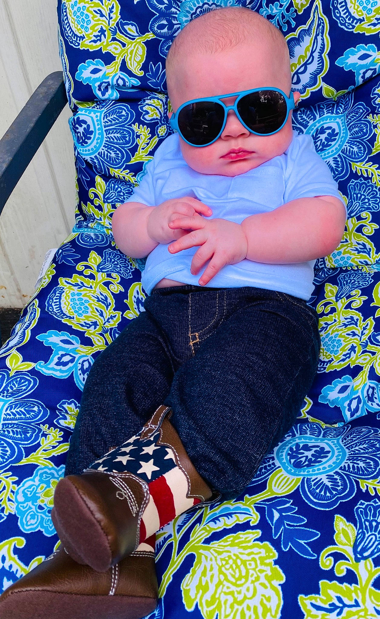 Oaklee is registered to the contest to win money with this photo: aqua, azure, baby_toddler_clothing, blue, child, comfort, cool, eyewear, fun, glasses, goggles, hairstyle, person, purple, sleeve, summer, sunglasses, textile, thigh, vision_care
