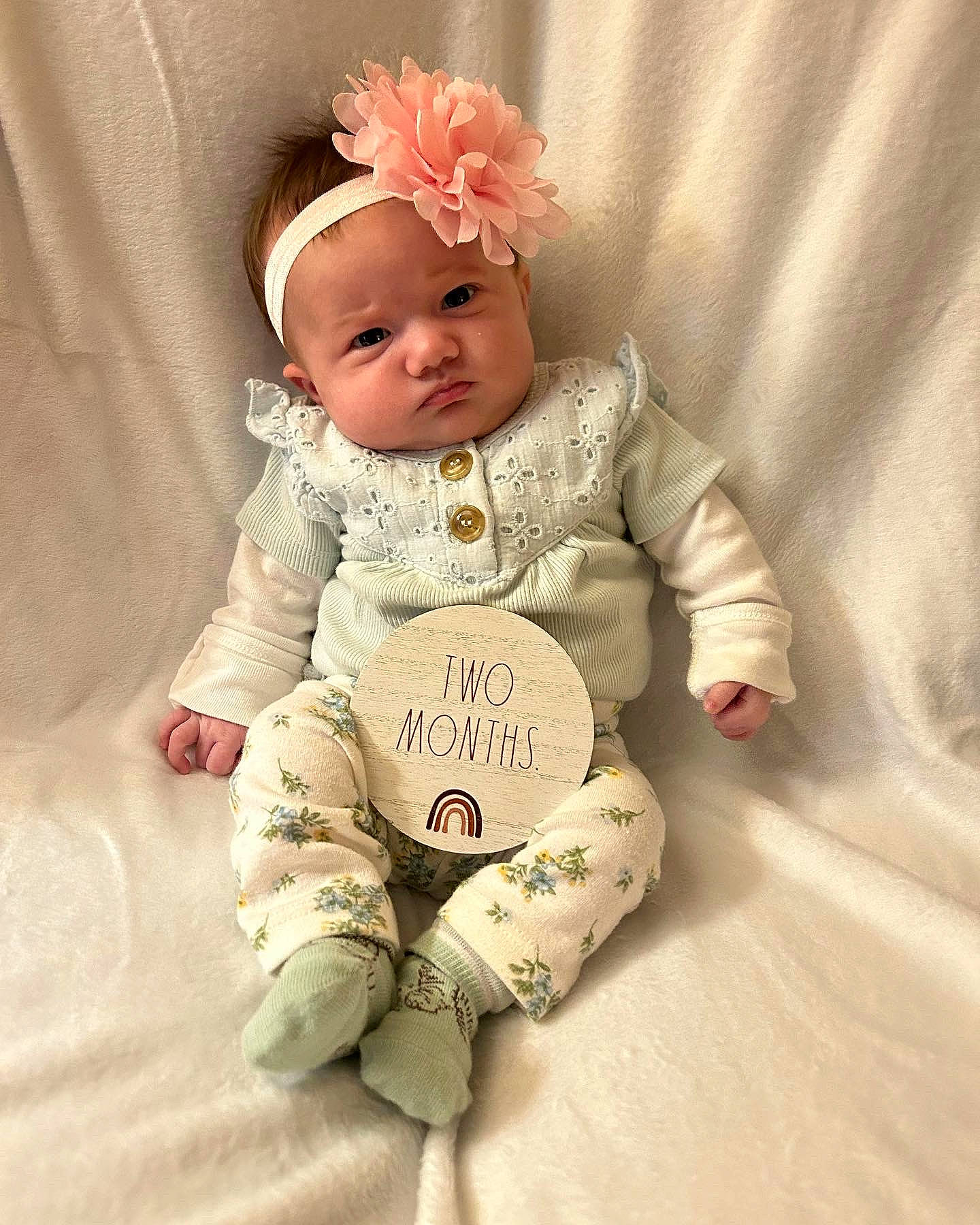 Ariella joined the competition — help win amazing prizes! baby, baby_products, baby_sleeping, baby_toddler_clothing, carmine, cheek, child, comfort, face, fashion_accessory, foot, happy, head, headband, headgear, headwear, person, sitting, skin, sleeve