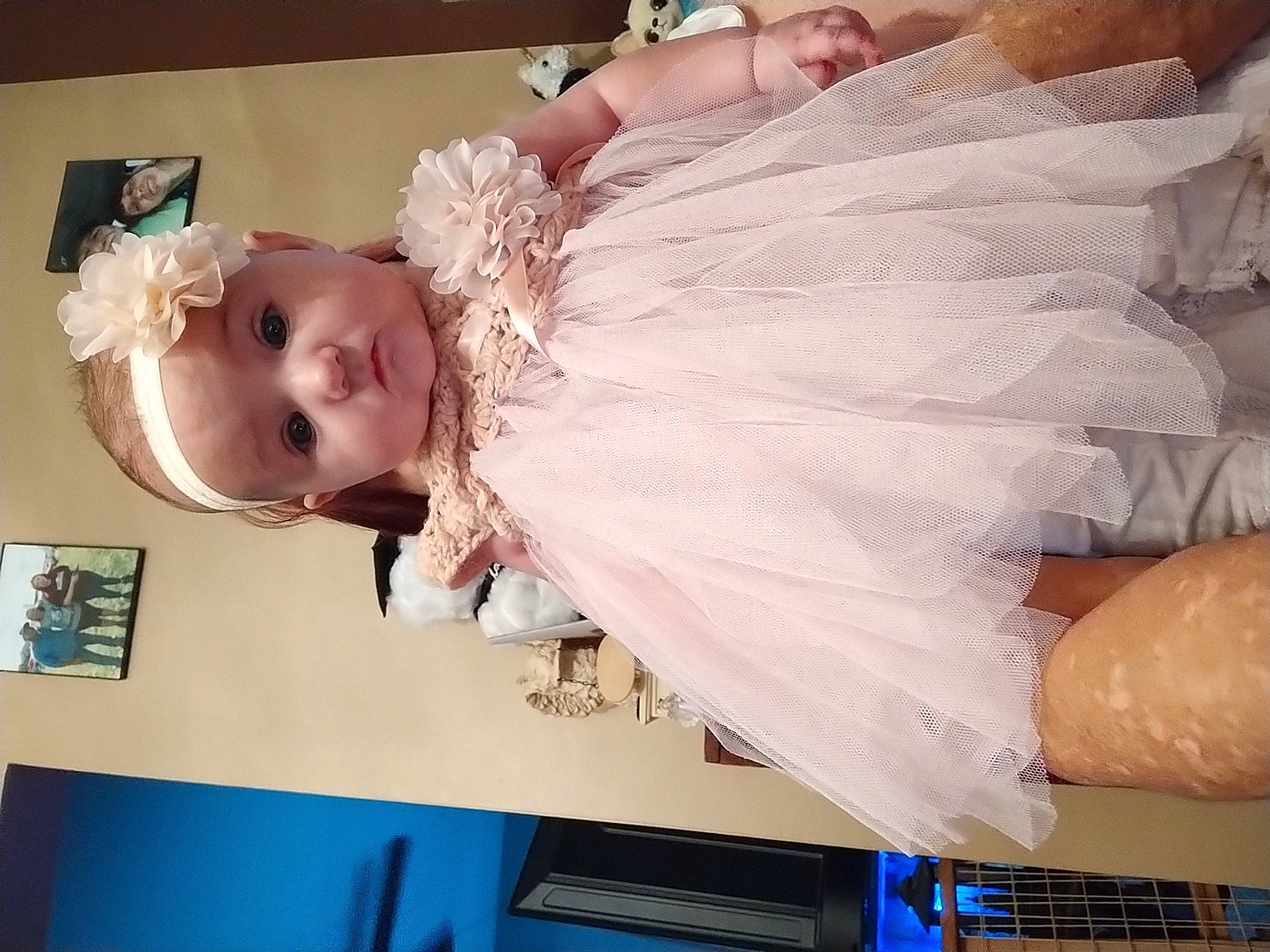 Cora is registered to the contest to win money with this photo: bridal_accessory, bridal_clothing, bridal_party_dress, child, dress, embellishment, event, eyelash, fashion_design, formal_wear, fun, gown, hairstyle, happy, haute_couture, headgear, headpiece, person, pink, textile