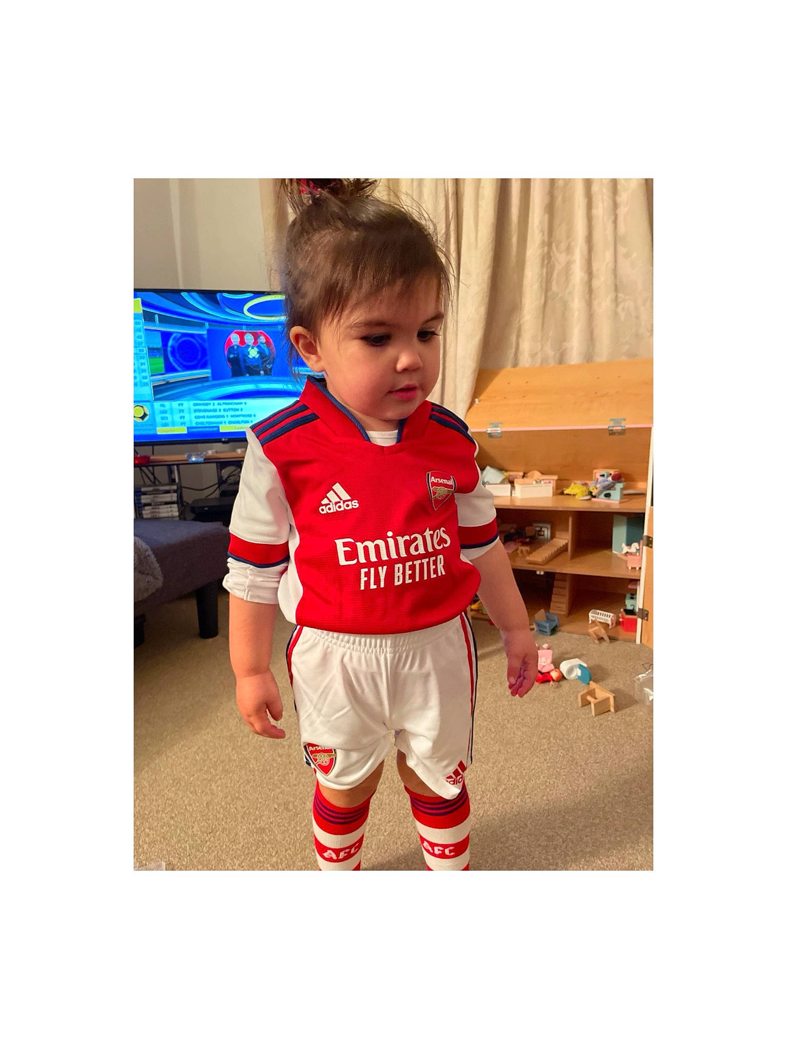 Ava Mae joined the competition — help win amazing prizes! baby, baby_toddler_clothing, car, child, electric_blue, fashion_accessory, font, happy, jersey, knee, outerwear, person, selfie, shorts, sleeve, sneakers, sports_uniform, sportswear, t_shirt, toddler