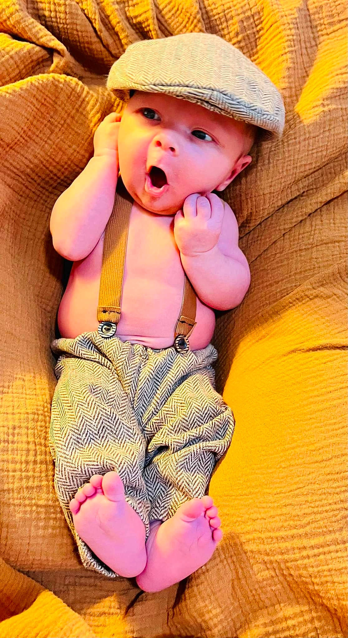 Thorin joined the competition — help win amazing prizes! baby, baby_toddler_clothing, cap, cheek, eye, face, gesture, happy, hat, headwear, lip, magenta, mouth, nose, person, pink, skin, sleeve, sun_hat, thigh