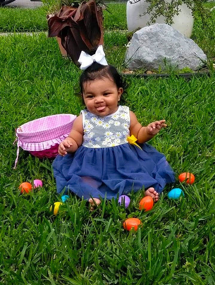 Sapphire joined the competition — help win amazing prizes! baby_toddler_clothing, ball, botany, child, dress, fun, grass, grass_family, green, happy, joy, lawn, leaf, leisure, meadow, people_in_nature, person, plant, recreation, smile