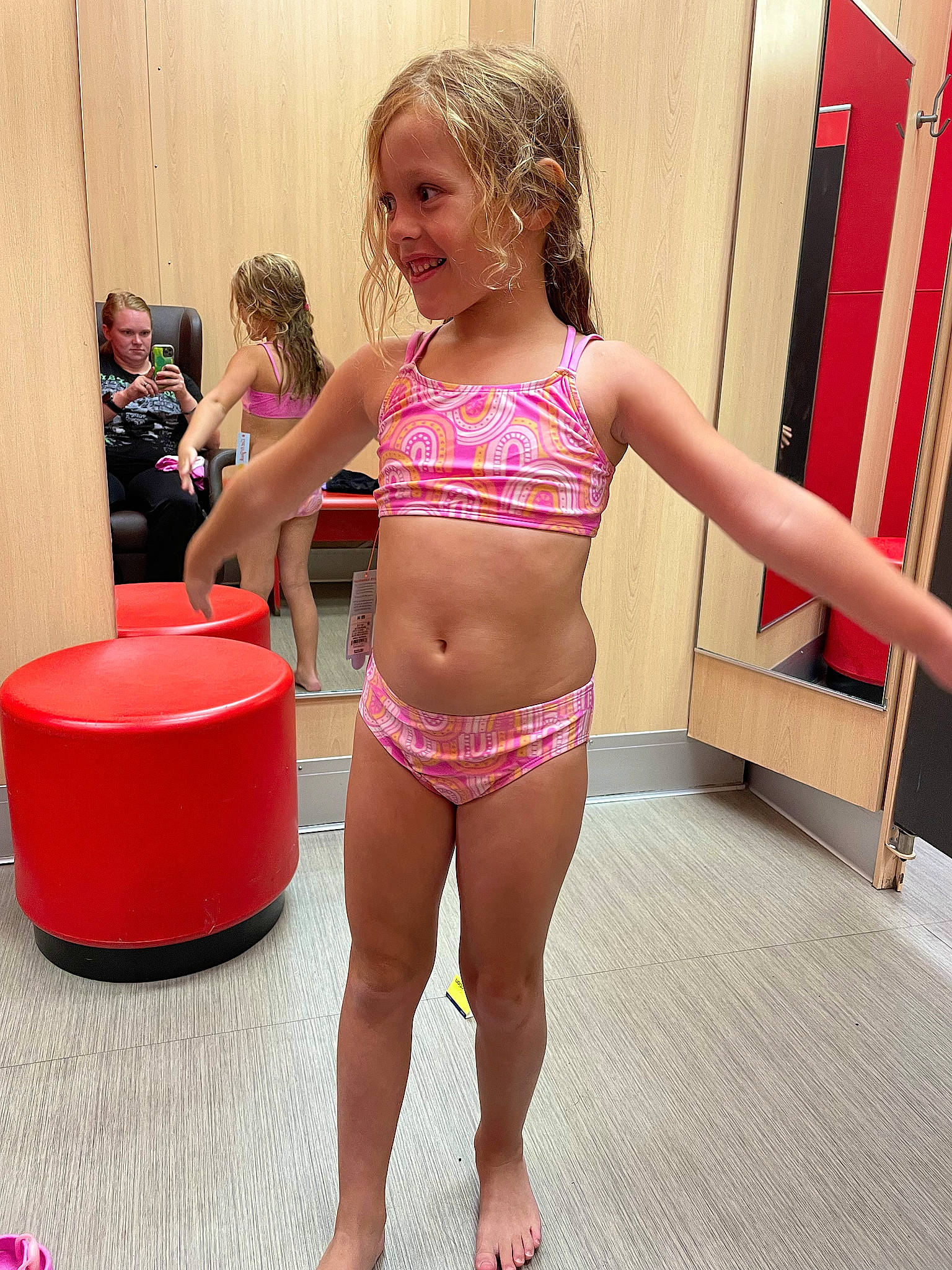 Jocelyn is registered to the contest to win money with this photo: abdomen, brassiere, chest, joint, joy, leg, lingerie, lingerie_top, navel, person, pink, shoulder, smile, swimsuit_bottom, swimsuit_top, swimwear, thigh, trunk, undergarment, underpants