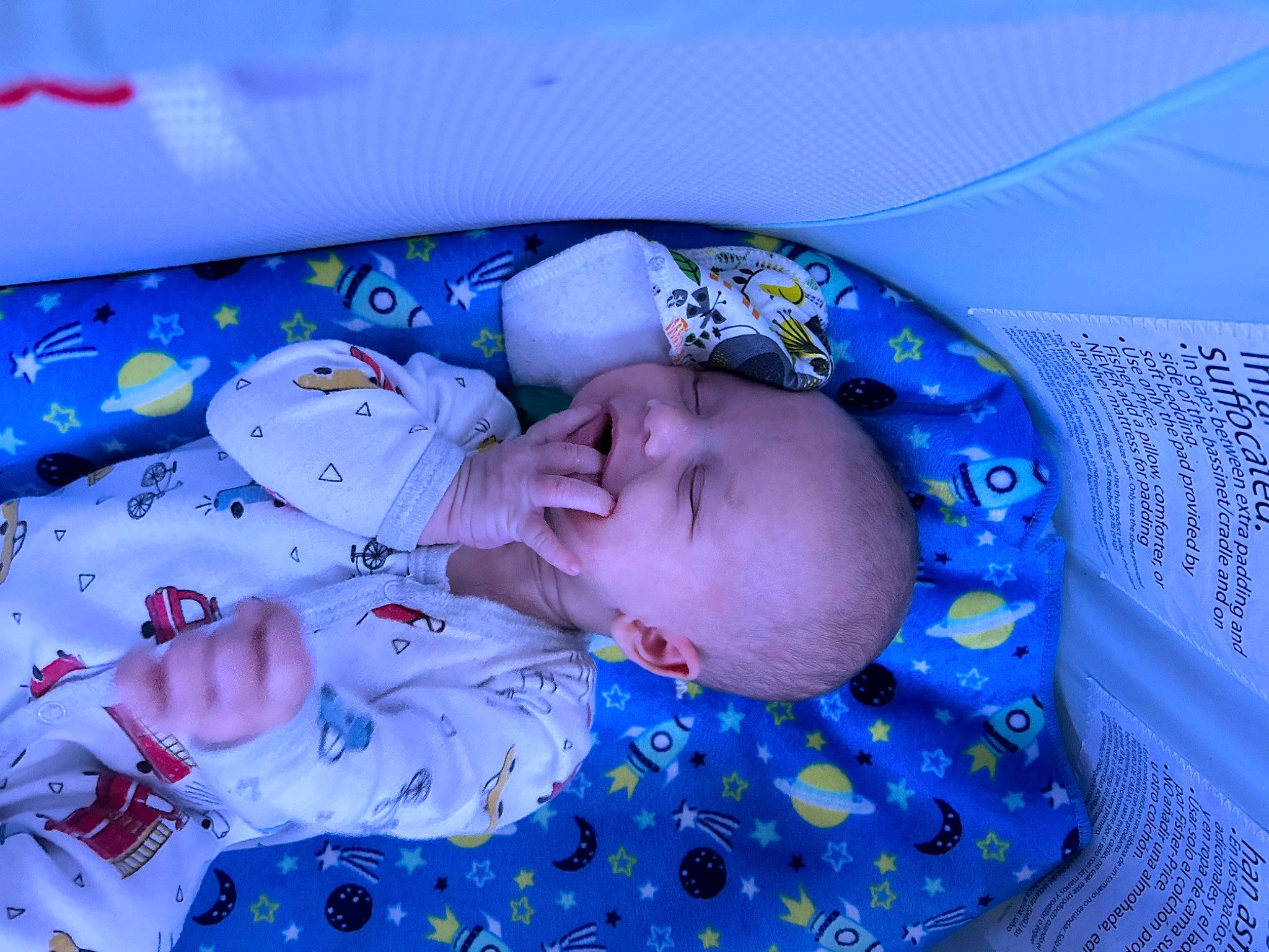 Hudson joined the competition — help win amazing prizes! azure, baby, baby_products, baby_sleeping, baby_toddler_clothing, bedtime, blue, cap, child, comfort, electric_blue, hat, linens, nap, pattern, person, product, room, sleep, textile