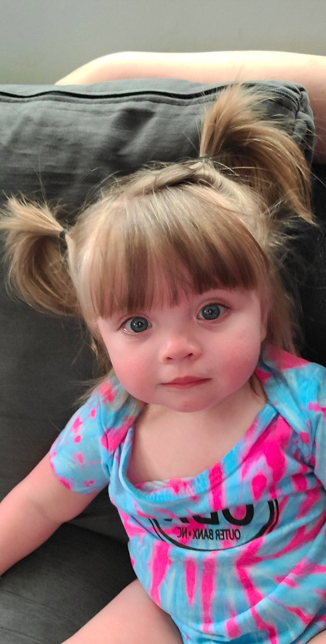 Bailee is registered to the contest to win money with this photo: baby_toddler_clothing, bangs, cheek, chin, ear, eye, eyebrow, eyelash, face, hairstyle, happy, iris, lip, mouth, neck, nose, person, pink, skin, sleeve
