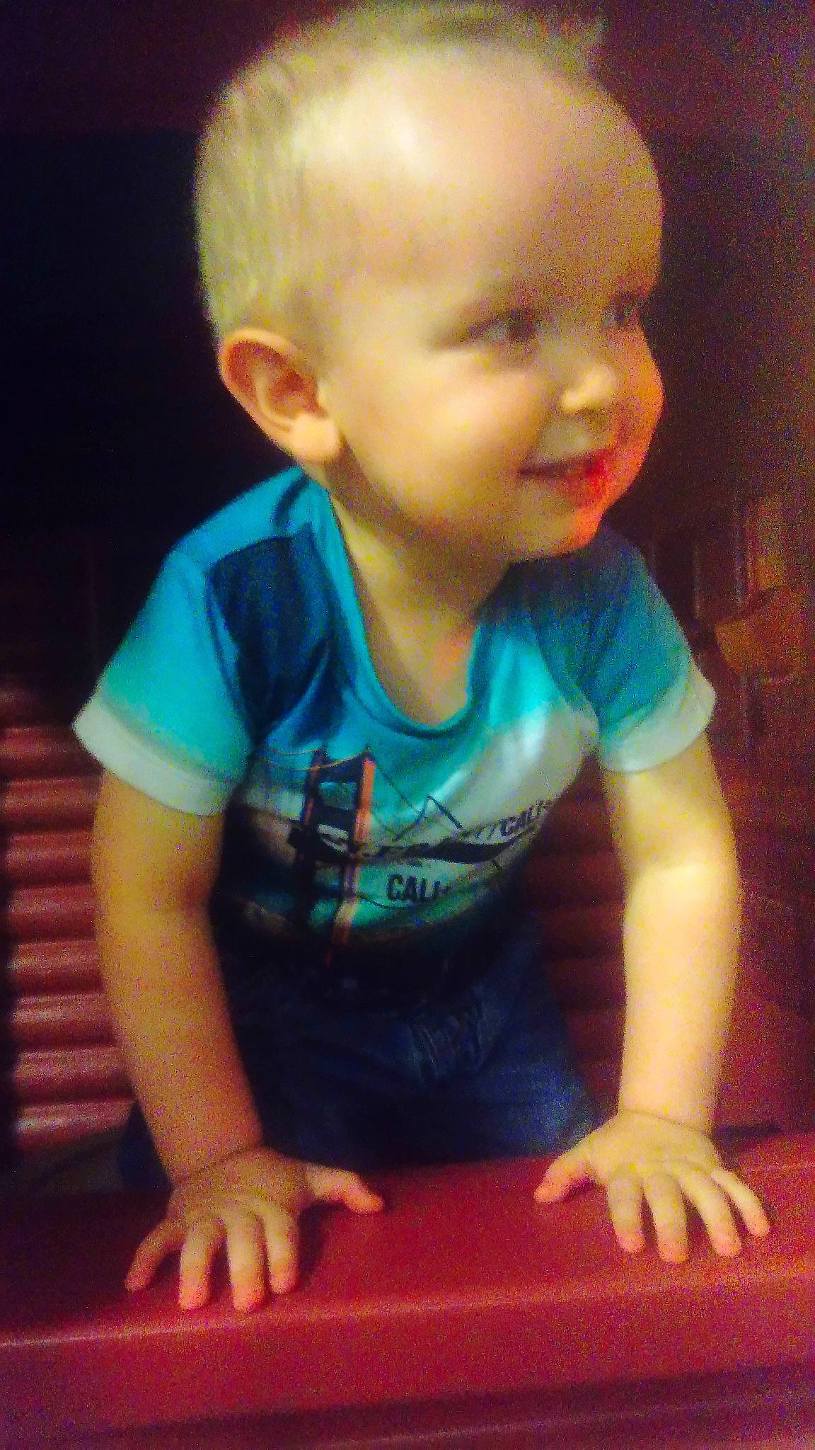 Theo joined the competition — help win amazing prizes! baby, cheek, child, chin, face, head, nose, person, play, sitting, skin, smile, toddler