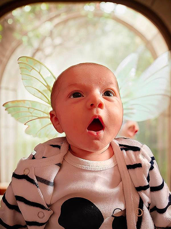 Valérian a rejoint le concours — aidez-le/la à gagner de superbes lots ! baby, baby_products, baby_toddler_clothing, carmine, cheek, child, eyelash, fun, happy, iris, lip, mouth, nose, peach, person, personal_protective_equipment, pink, sitting, skin, sleeve