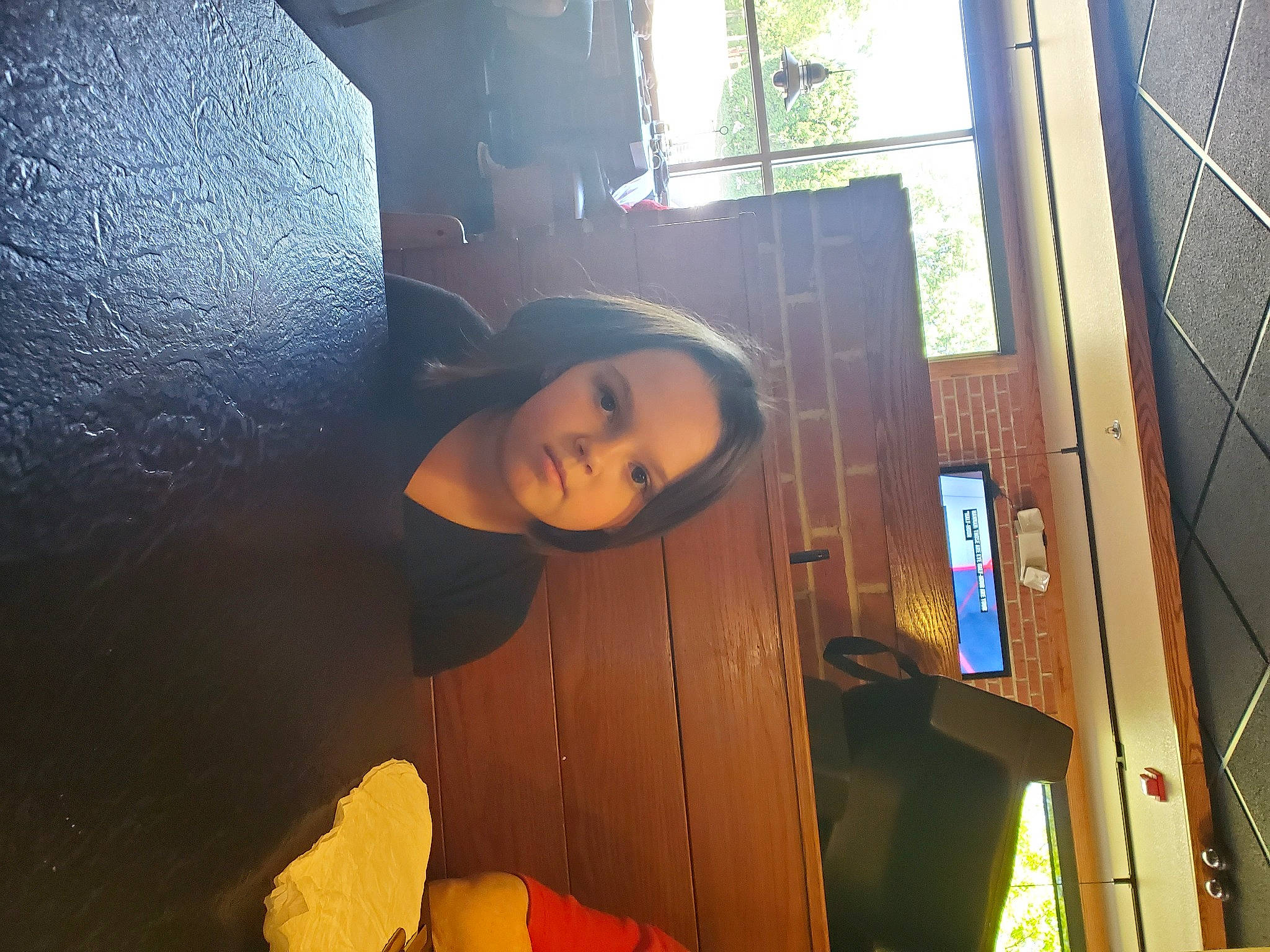 Traci joined the competition — help win amazing prizes! bangs, beauty, fun, glass, hat, person, reflection, room, tints_and_shades, visual_arts, window, wood, yellow