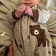 Asher joined the competition — help win amazing prizes! adorable, baby, baby_photography, bear_design, blanket, blue_eyes, child, close_up, clothing, cozy, face, hands, indoor, infant, lying_down, onesie, patterned_blanket, portrait, smiling, soft_lighting