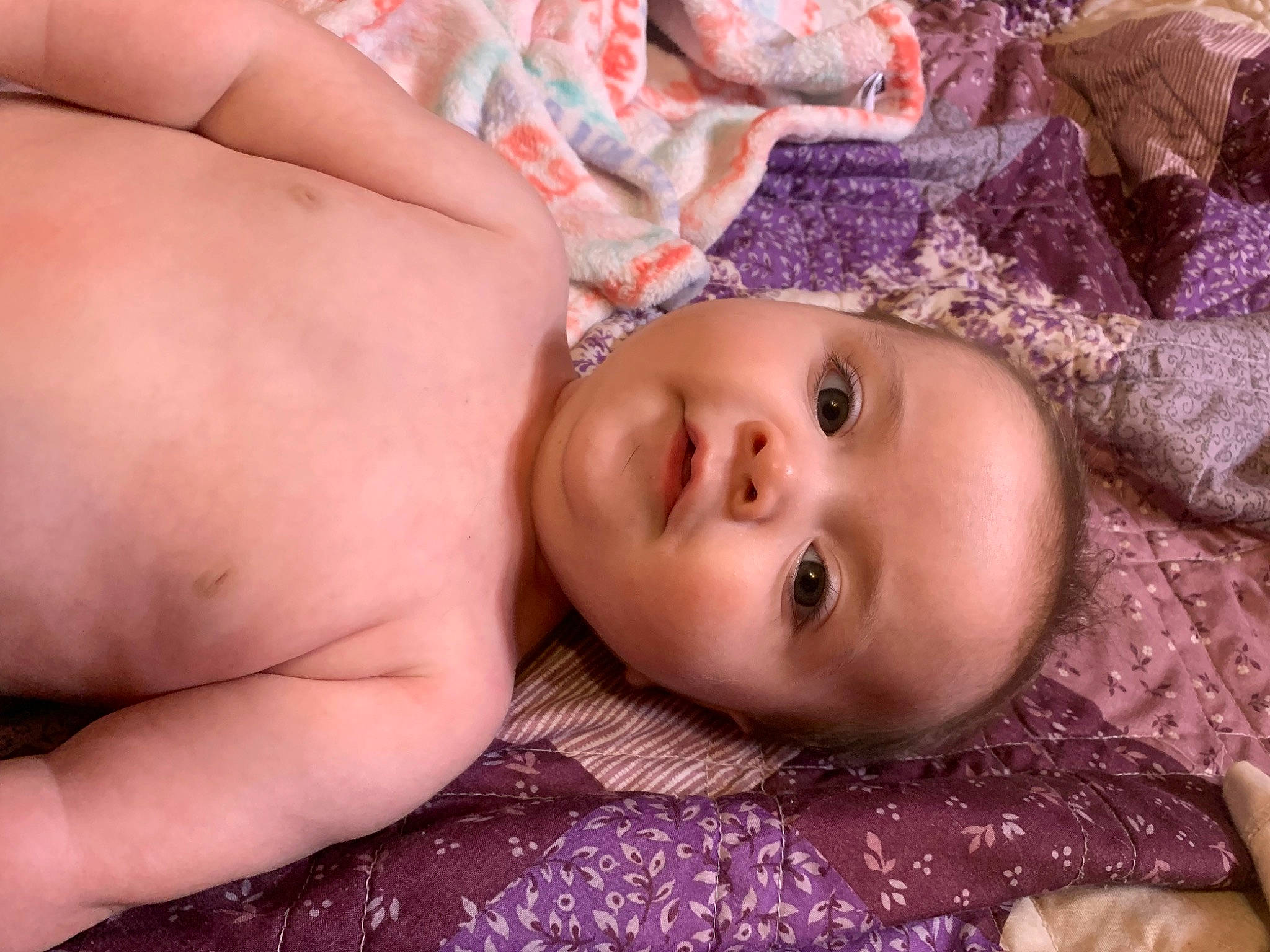 Rylee joined the competition — help win amazing prizes! abdomen, baby, barechested, cheek, chest, child, comfort, eye, eyelash, flesh, fun, grass, happy, head, linens, lip, mouth, nose, person, skin