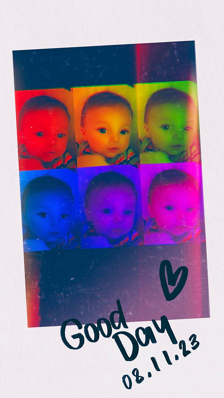 Jaxen joined the competition — help win amazing prizes! art, baby, cheek, child, circle, collage, electric_blue, facial_expression, font, graphic_design, graphics, happy, illustration, magenta, organism, person, product, rectangle, toddler, violet