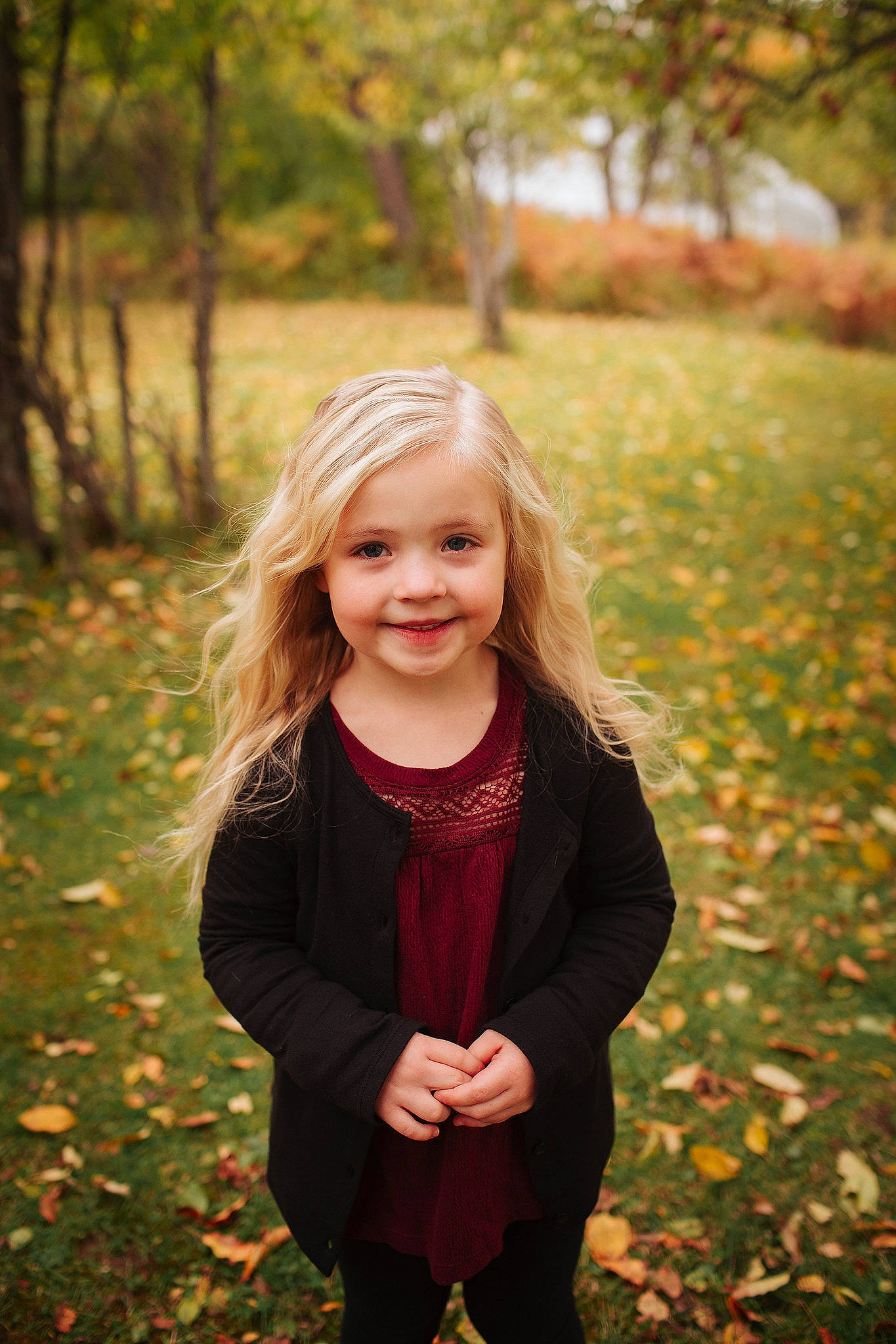 Madisyn is registered to the contest to win money with this photo: autumn, baby_toddler_clothing, blond, brown_hair, child, deciduous, eye, face, happy, human_body, jewellery, joy, leaf, lip, mammal, mouth, nose, people_in_nature, person, spring