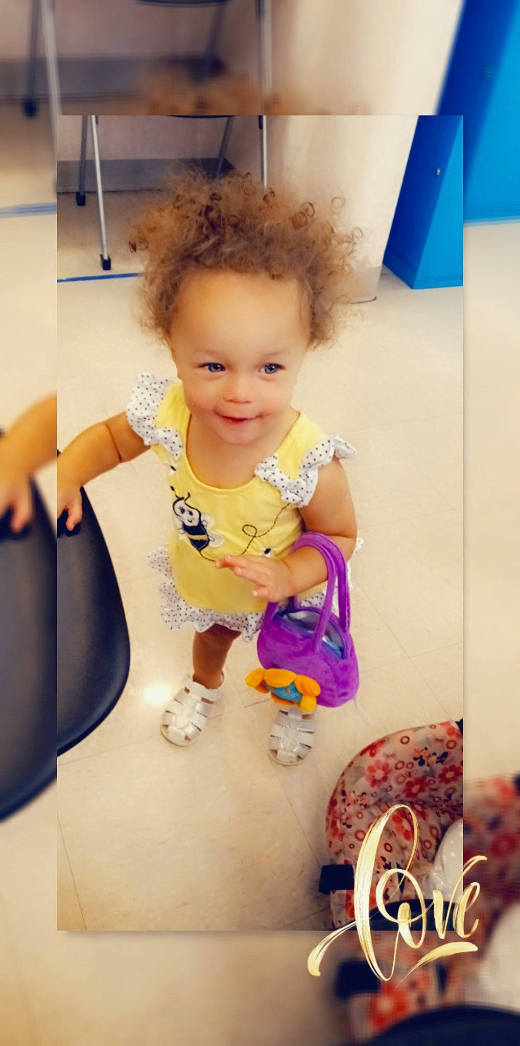 Harmony joined the competition — help win amazing prizes! baby, baby_toddler_clothing, blond, cheek, child, finger, fun, happy, human_body, human_leg, joy, magenta, person, pink, purple, skin, sleeve, smile, standing, summer