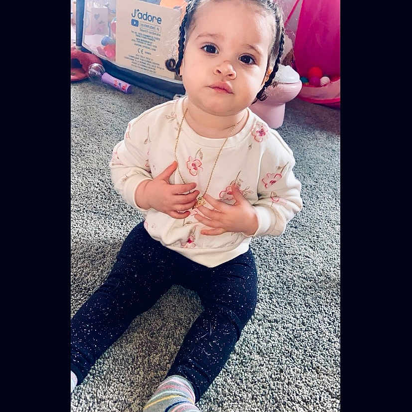 Zariylah joined the competition — help win amazing prizes! accessories, bodypart, child, clothing, face, female, finger, girl, hand, head, hosiery, jewelry, necklace, pants, person, photography, portrait, sitting, sleeve, sock