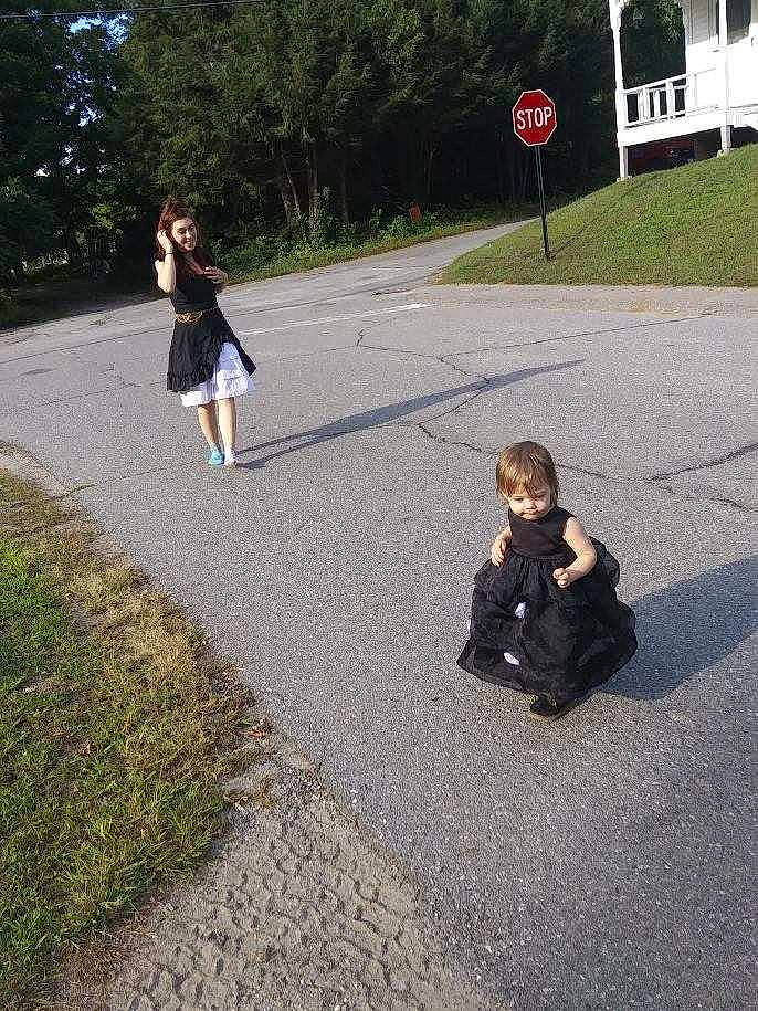 Sofia Eve joined the competition — help win amazing prizes! asphalt, child, cloud, dress, grass, leaf, mountain, person, photography, plant, play, public_space, road, road_surface, sky, snapshot, summer, toddler, tree, vacation