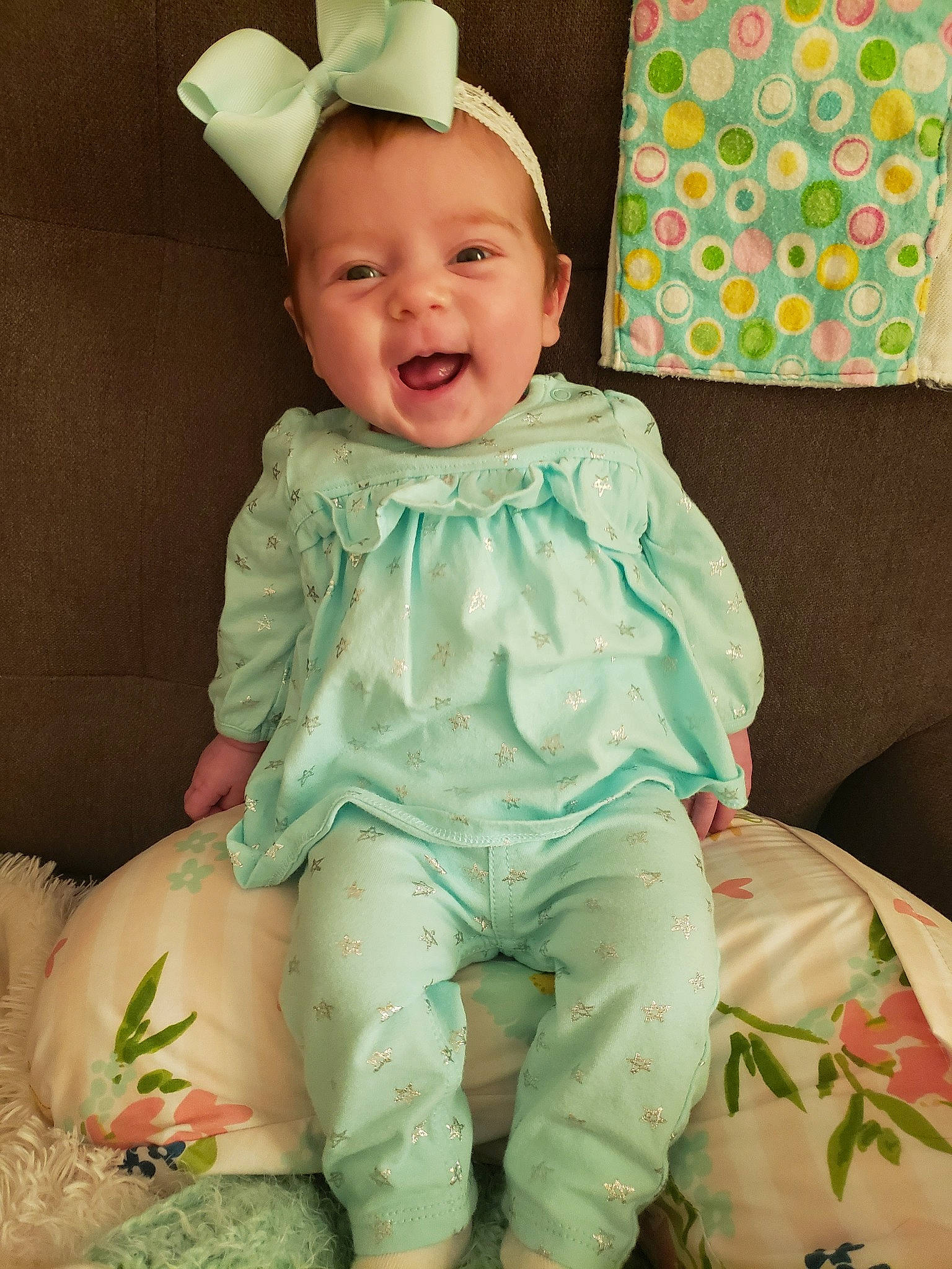Emelia joined the competition — help win amazing prizes! baby, baby_products, baby_toddler_clothing, child, ear, overall, person, product, sleeve, smile, toddler
