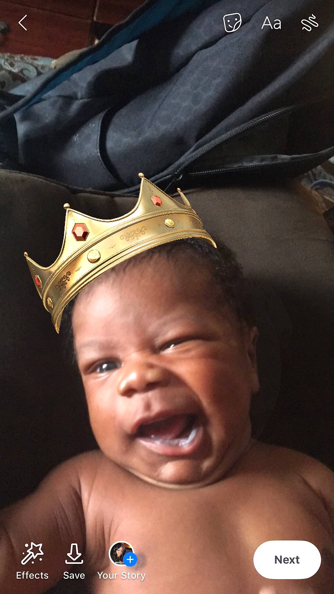 Daylen is registered to the contest to win money with this photo: baby, cheek, child, chin, ear, face, facial_expression, forehead, fun, head, headgear, laugh, lip, mouth, neck, nose, person, skin, smile, toddler