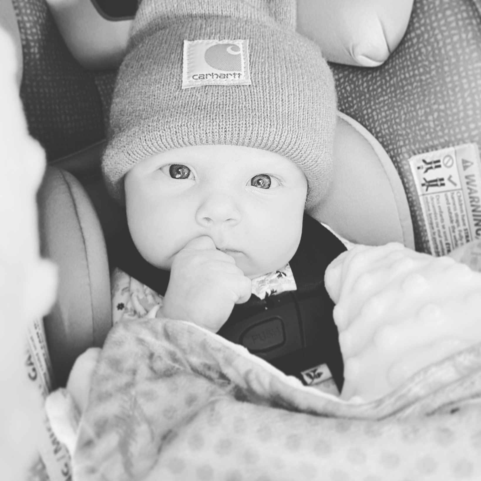Viviana joined the competition — help win amazing prizes! auto_part, baby, baby_toddler_clothing, black, black_and_white, cap, car_seat, child, comfort, drinkware, facial_expression, gesture, happy, headgear, monochrome, monochrome_photography, skin, steering_wheel, toddler, white