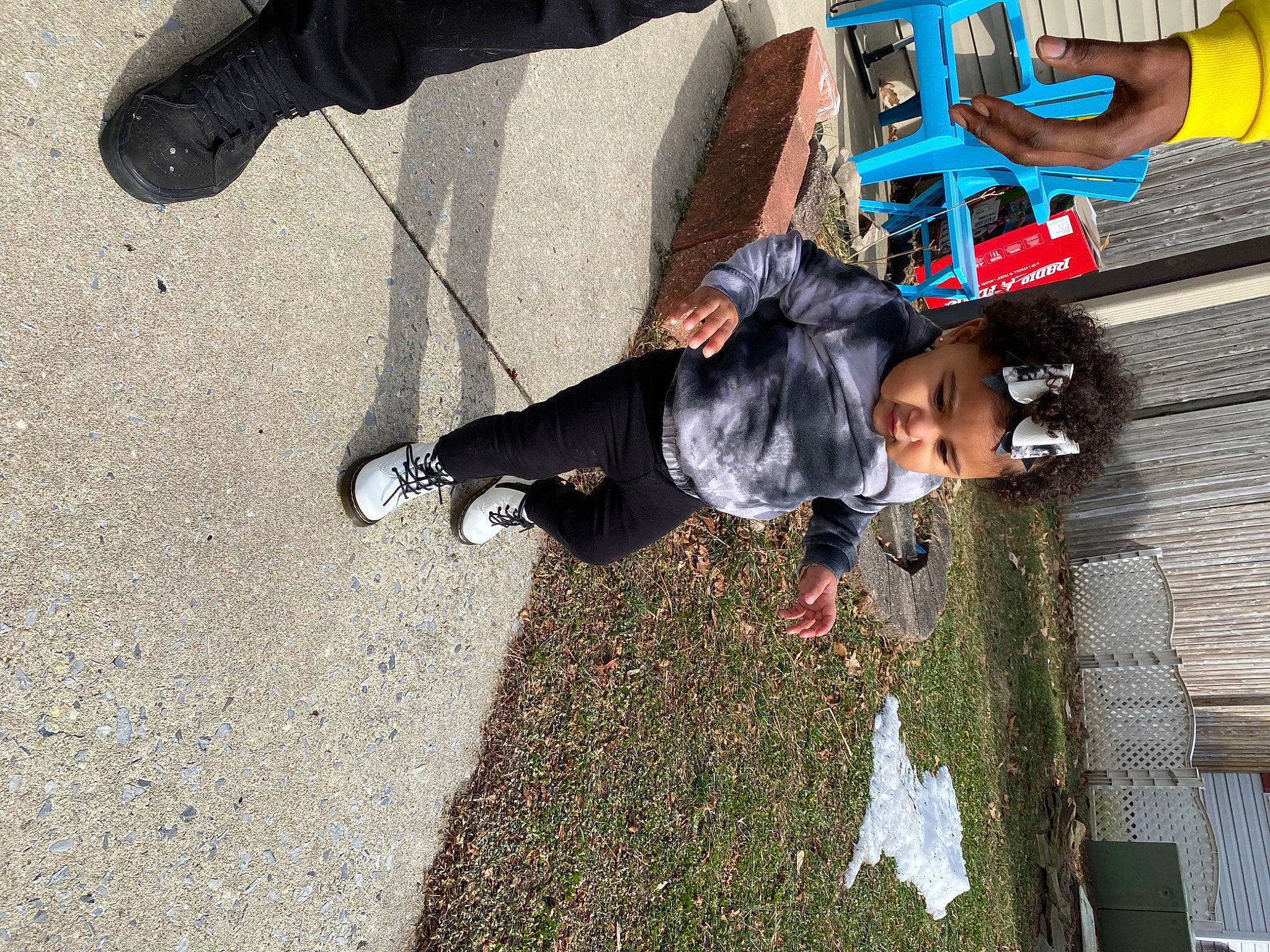 Mackenzie joined the competition — help win amazing prizes! adventure, asphalt, child, city, fun, grass, leisure, pedestrian, person, plant, recreation, road, road_surface, shadow, sidewalk, soil, street, t_shirt, toddler, tree