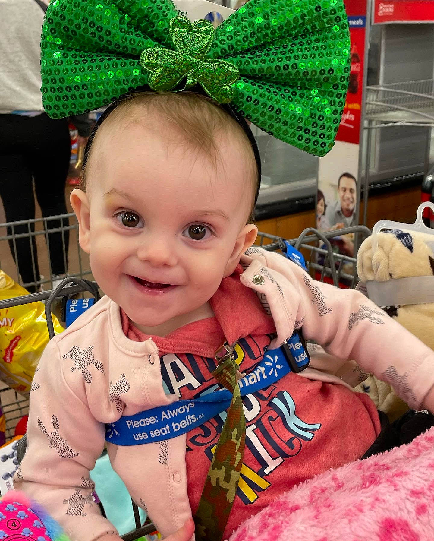 Mckenzie is registered to the contest to win money with this photo: baby, baby_toddler_clothing, cheek, chest, child, cool, costume_hat, event, fashion_accessory, fun, grass, green, happy, head, holiday, joy, leisure, organ, person, skin