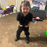 Nova joined the competition — help win amazing prizes! black_clothing, blanket, cabinet, car_bed, carpet, child, clothing, door, dresser, furniture, happy, indoor, living_room, messy_room, person, playful, shoes, smiling, television, toy