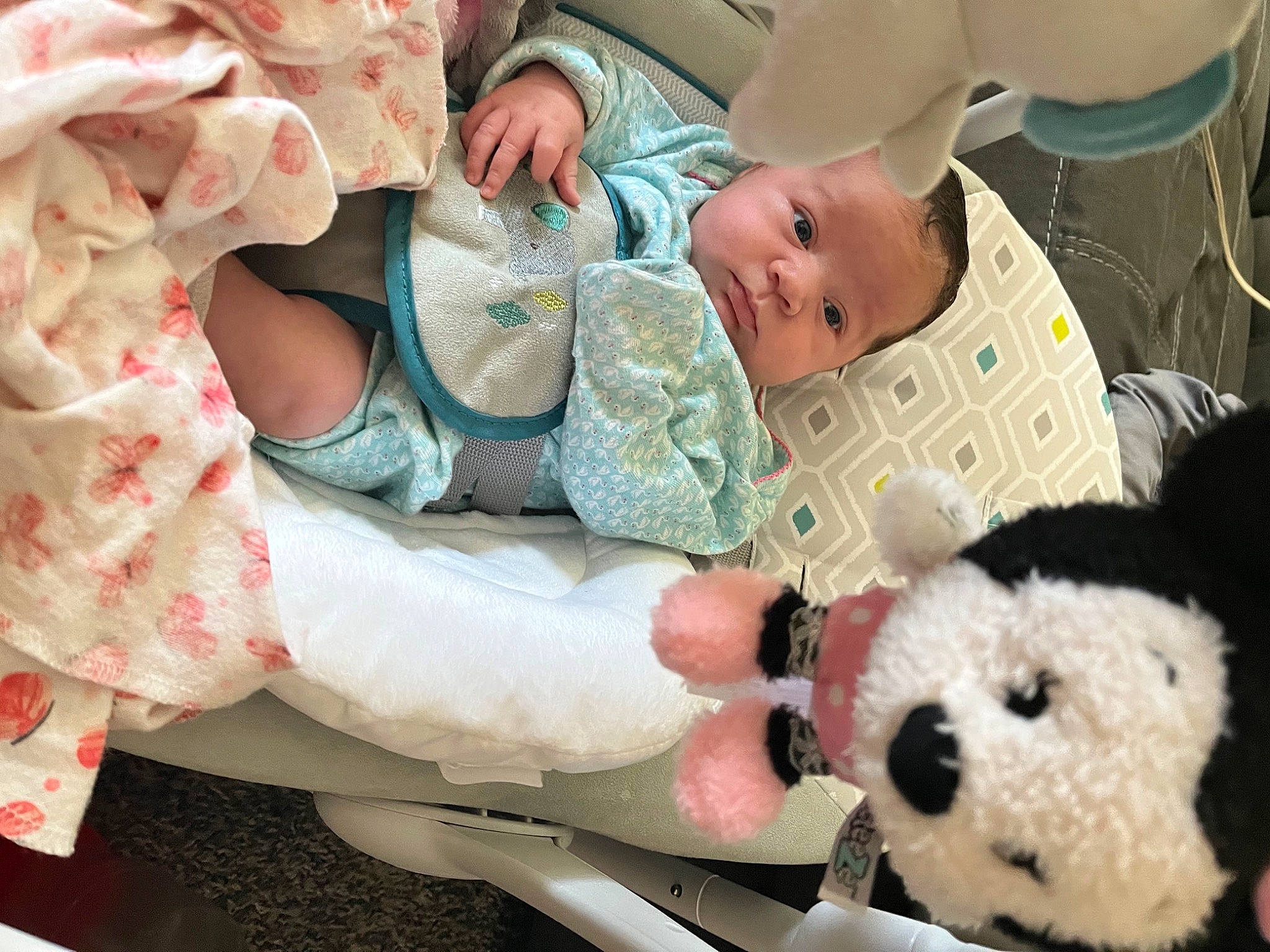 Aniya is registered to the contest to win money with this photo: baby, baby_products, baby_safety, baby_sleeping, baby_toddler_clothing, child, comfort, companion_dog, fur, pattern, person, photograph, product, skin, snapshot, stuffed_toy, teddy_bear, textile, toddler, toy