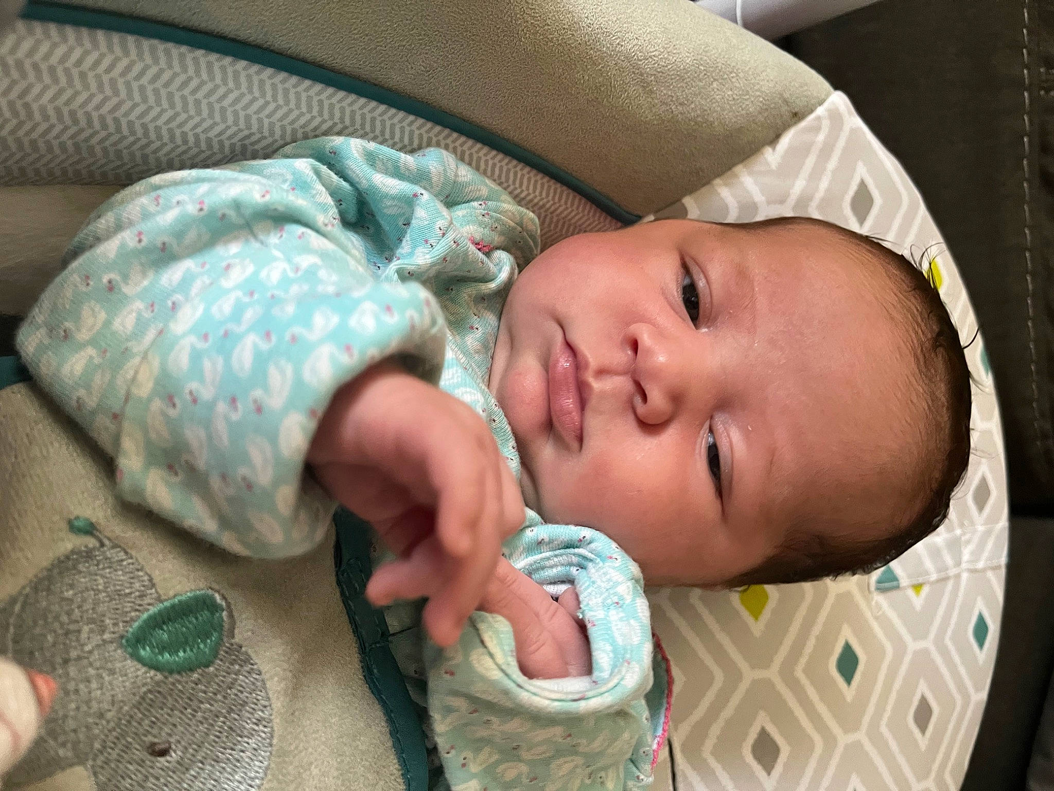 Aniya joined the competition — help win amazing prizes! baby, baby_products, baby_sleeping, baby_toddler_clothing, bedding, bedtime, blanket, cheek, child, comfort, linens, mammal, pattern, person, product, room, skin, sleep, sleeve, textile