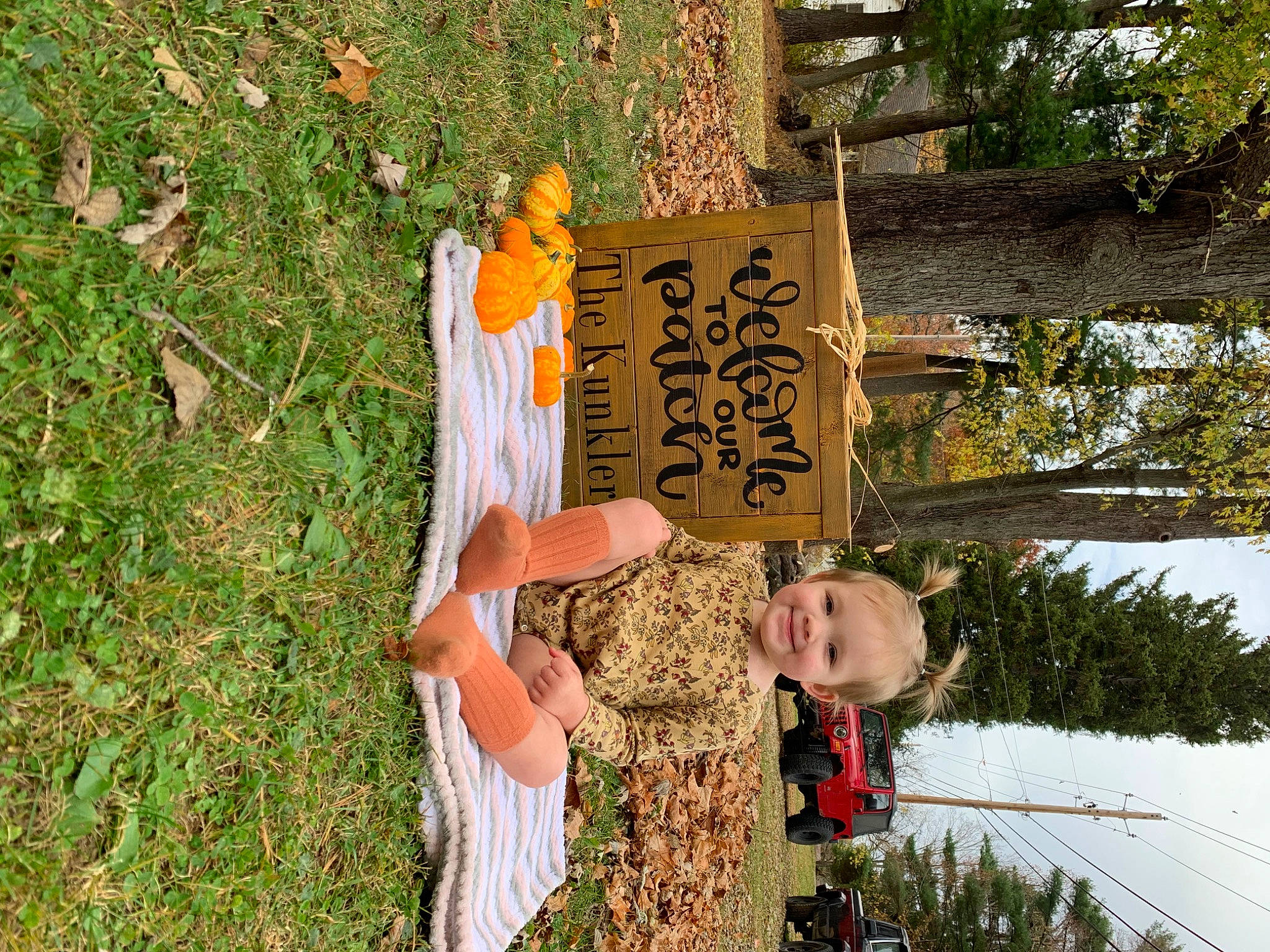 Clara is registered to the contest to win money with this photo: fun, grass, handwriting, happy, human_leg, joy, leisure, people_in_nature, person, plant, sky, spring, tree, trunk, wood