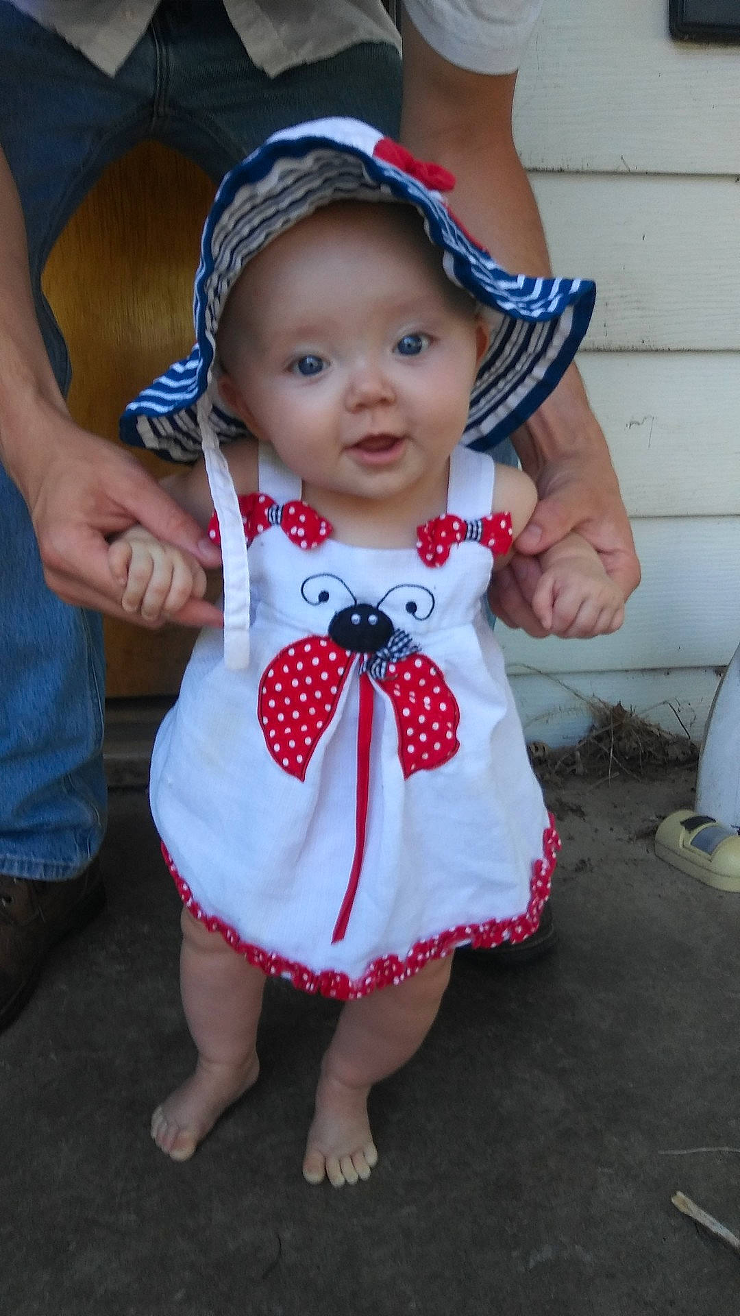 Ariadne is registered to the contest to win money with this photo: baby_products, child, costume, day, fashion_accessory, fun, girl, hair_accessory, headgear, infant, outerwear, pattern, person, pink, product, skin, textile, toddler