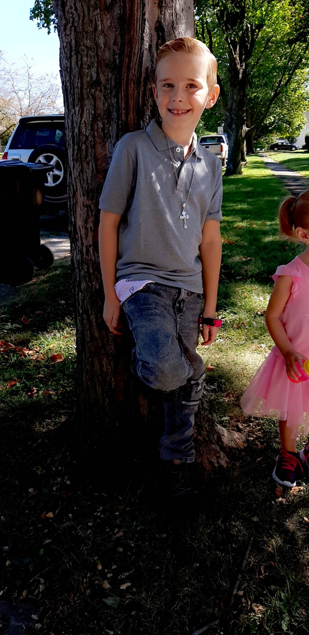 Kristian joined the competition — help win amazing prizes! child, clothing, denim, eyewear, fun, grass, happy, hat, joy, people, people_in_nature, person, plant, shoe, sneakers, style, summer, t_shirt, tire, toddler